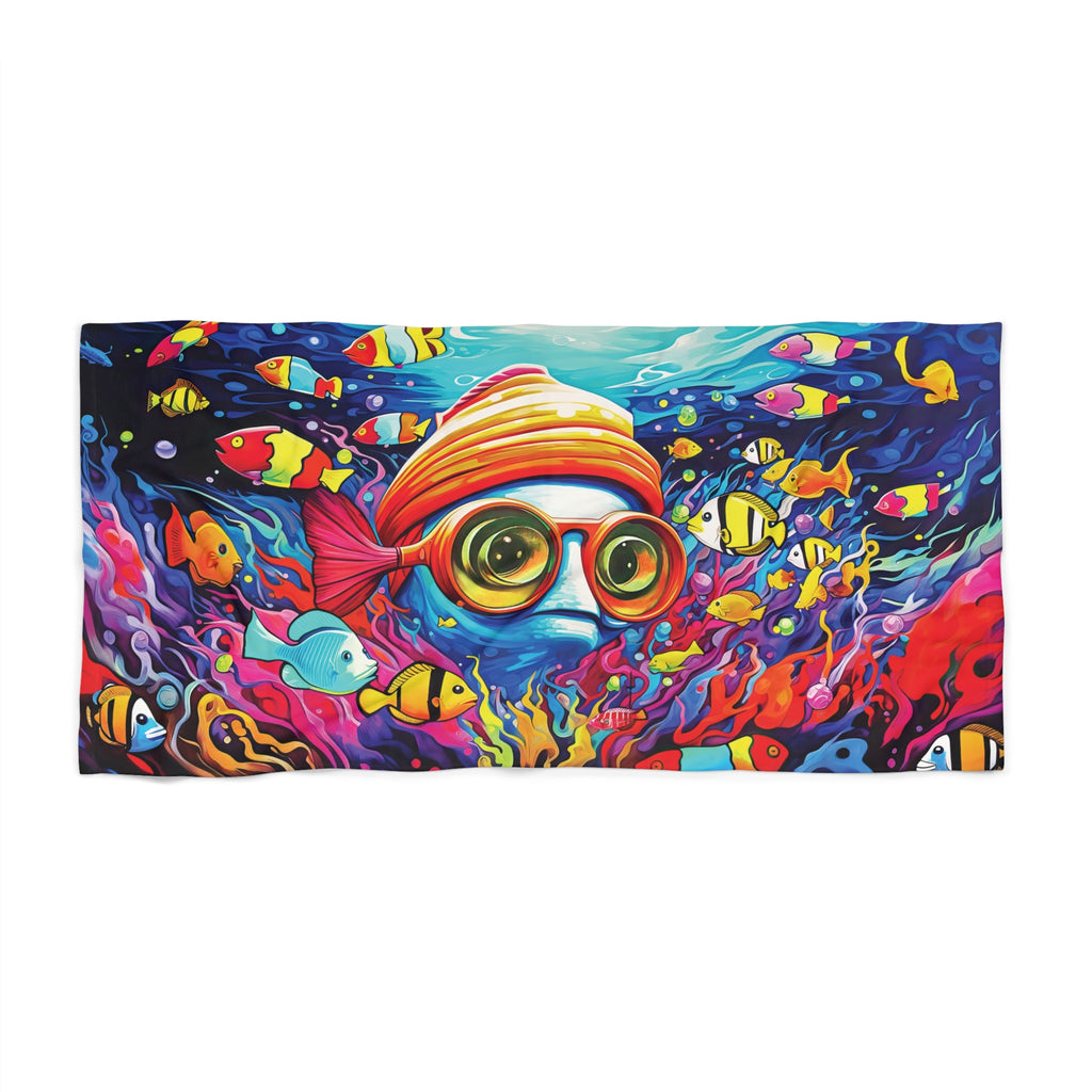 Tropical reef fish Beach Towel in two sizes