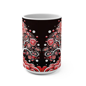 Mug 15oz Red & White Pear Tree