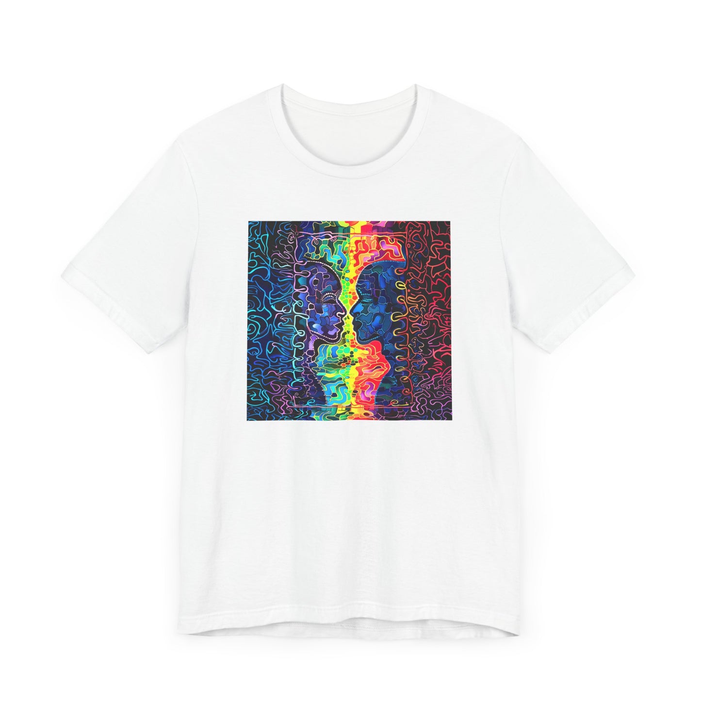 Rainbow puzzel man Unisex Jersey Short Sleeve Tee