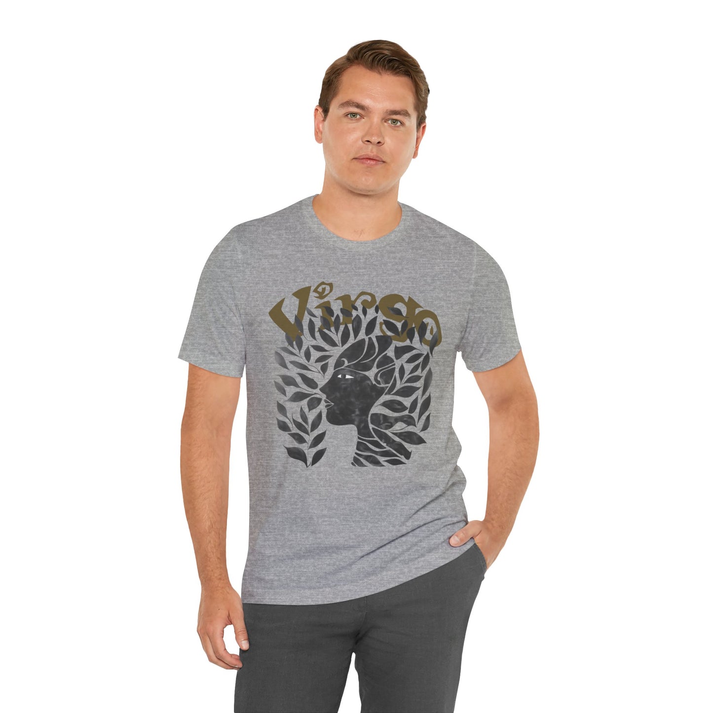 Virgo Black graphic Unisex Jersey Short Sleeve Tee