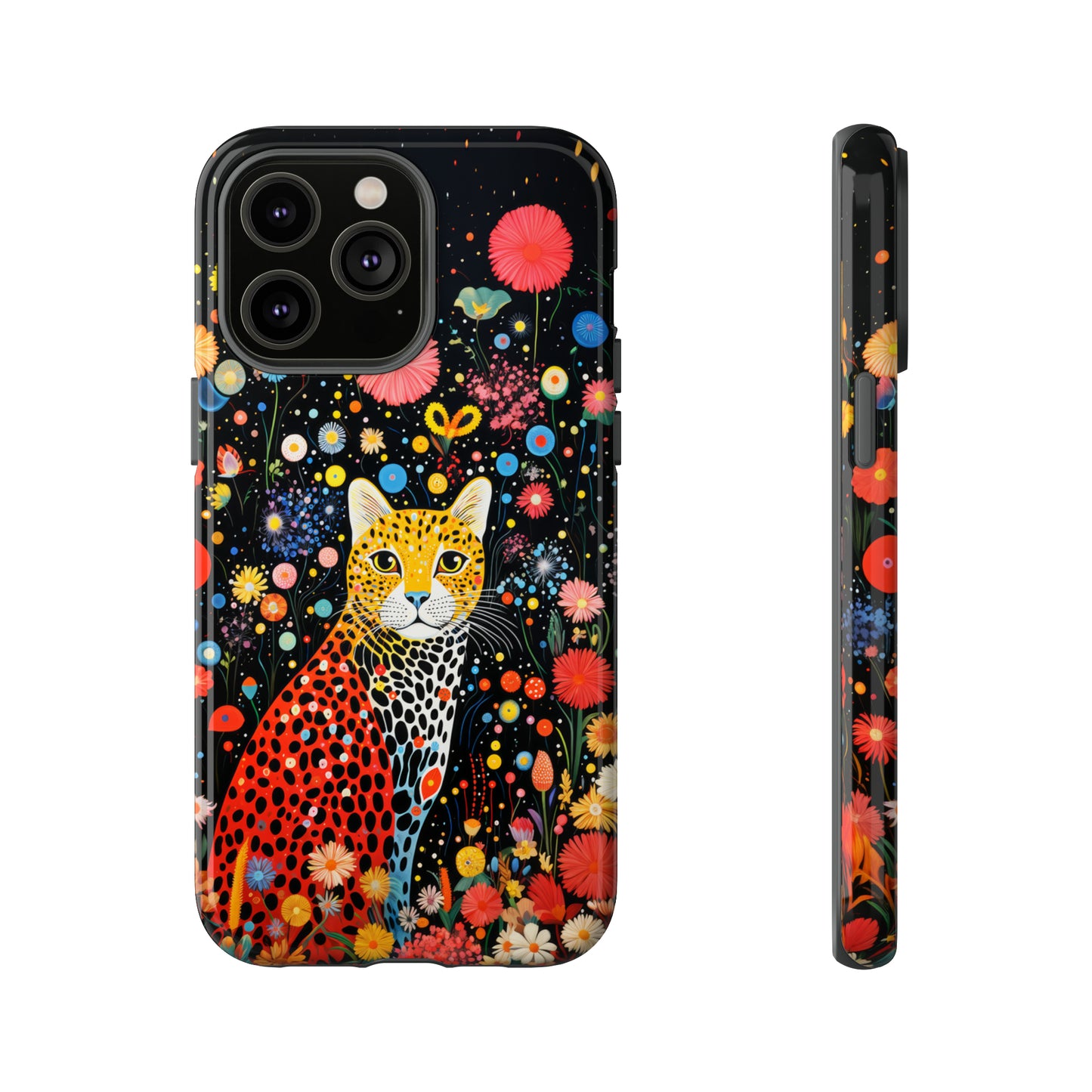 Cheetah in night flowers Tough Cases