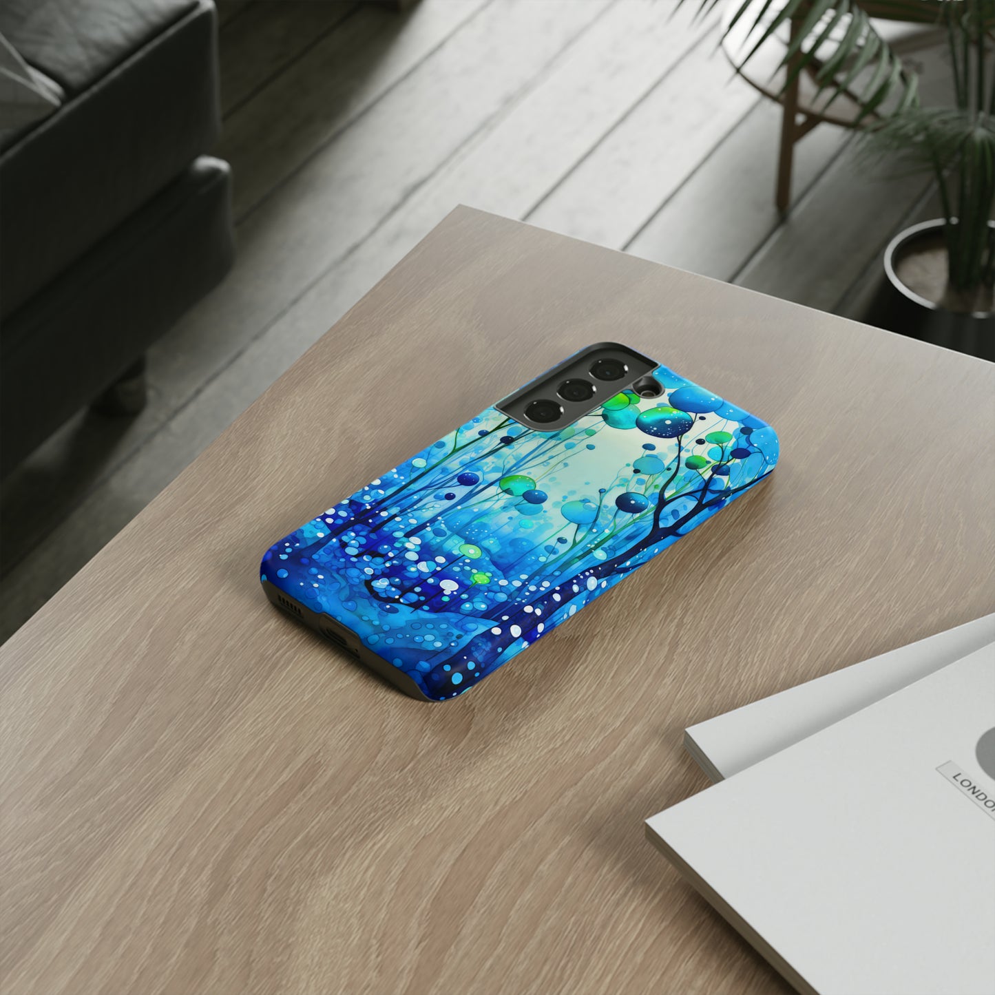Blue fantasy forest Tough Cases