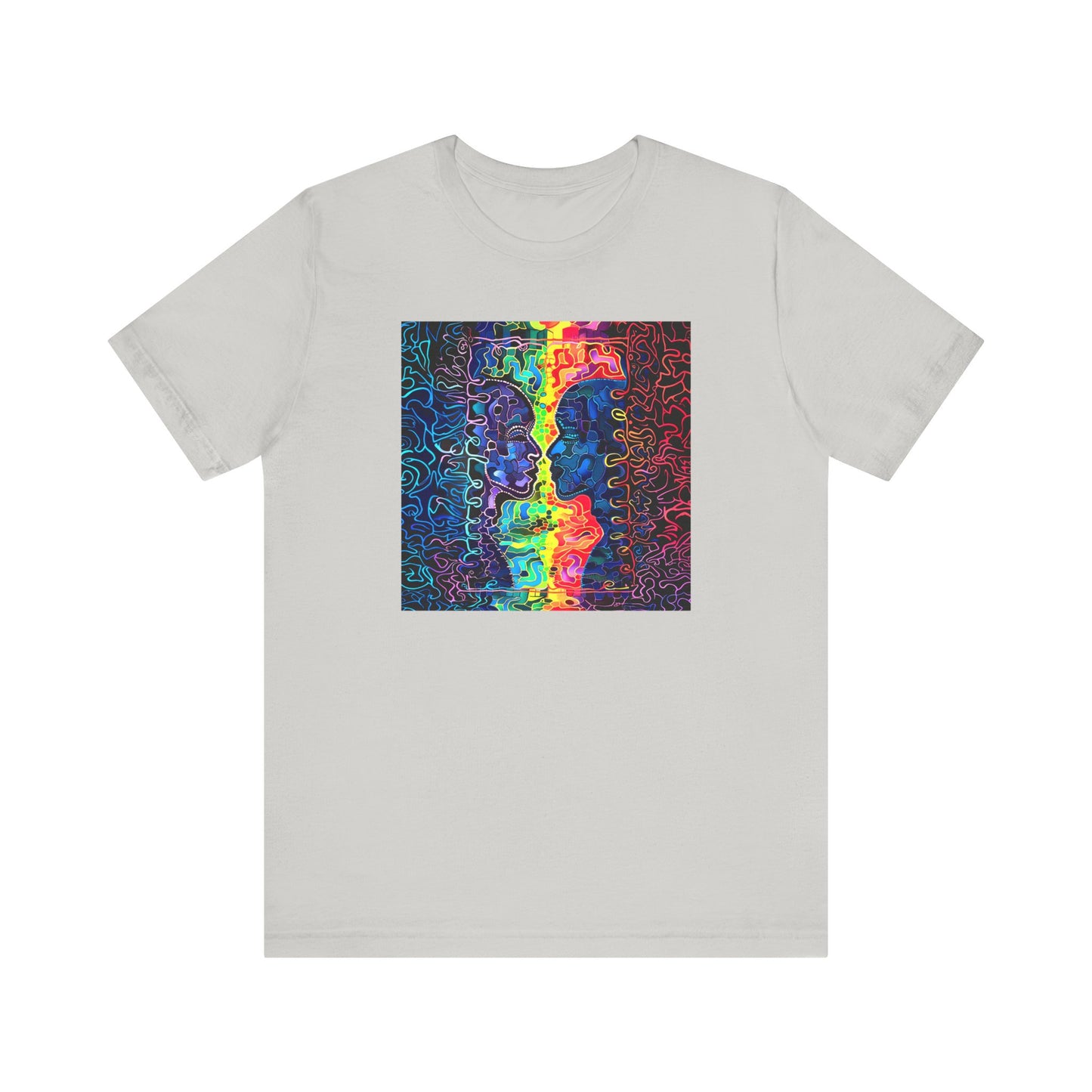 Rainbow puzzel man Unisex Jersey Short Sleeve Tee