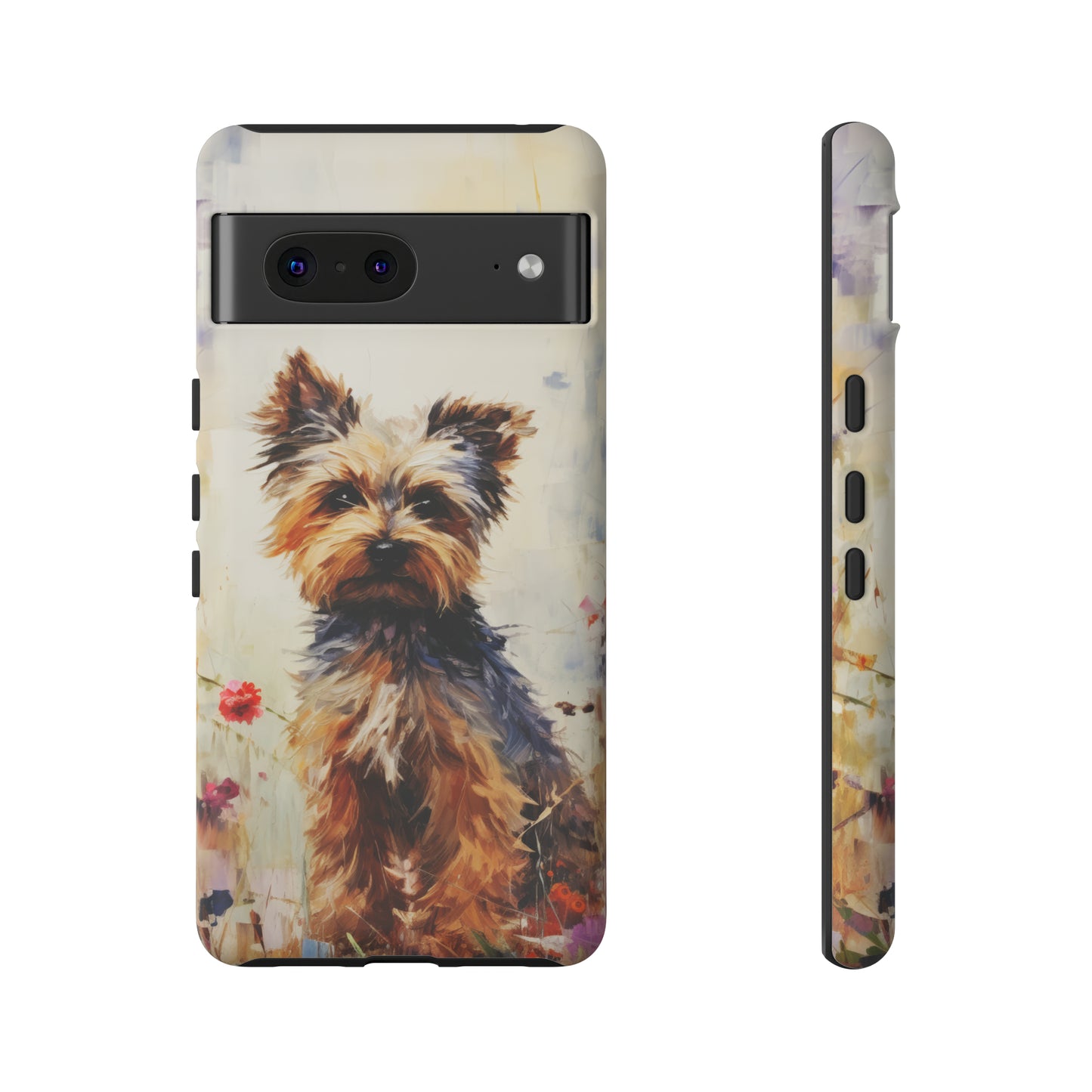 Yorkie in flowers Tough Cases