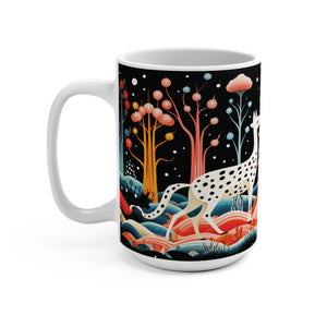 Mug 15oz Two Spotted Deer in the forest