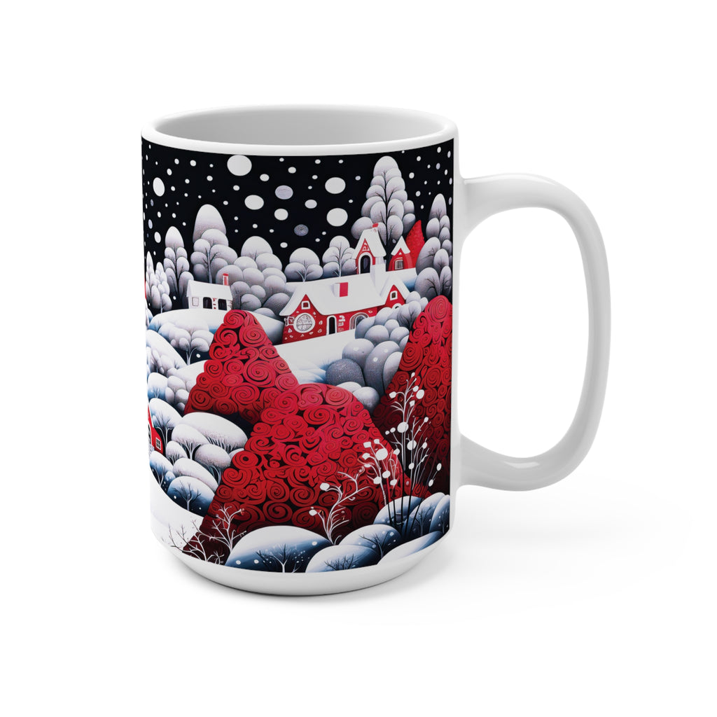 Mug 15oz Snowy night Christmas Town