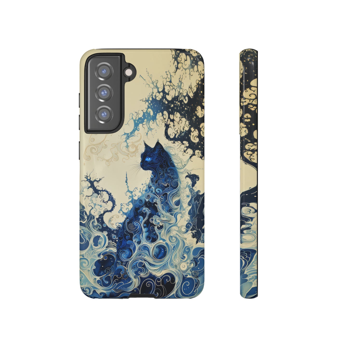 Black cat in smokeTough Cases