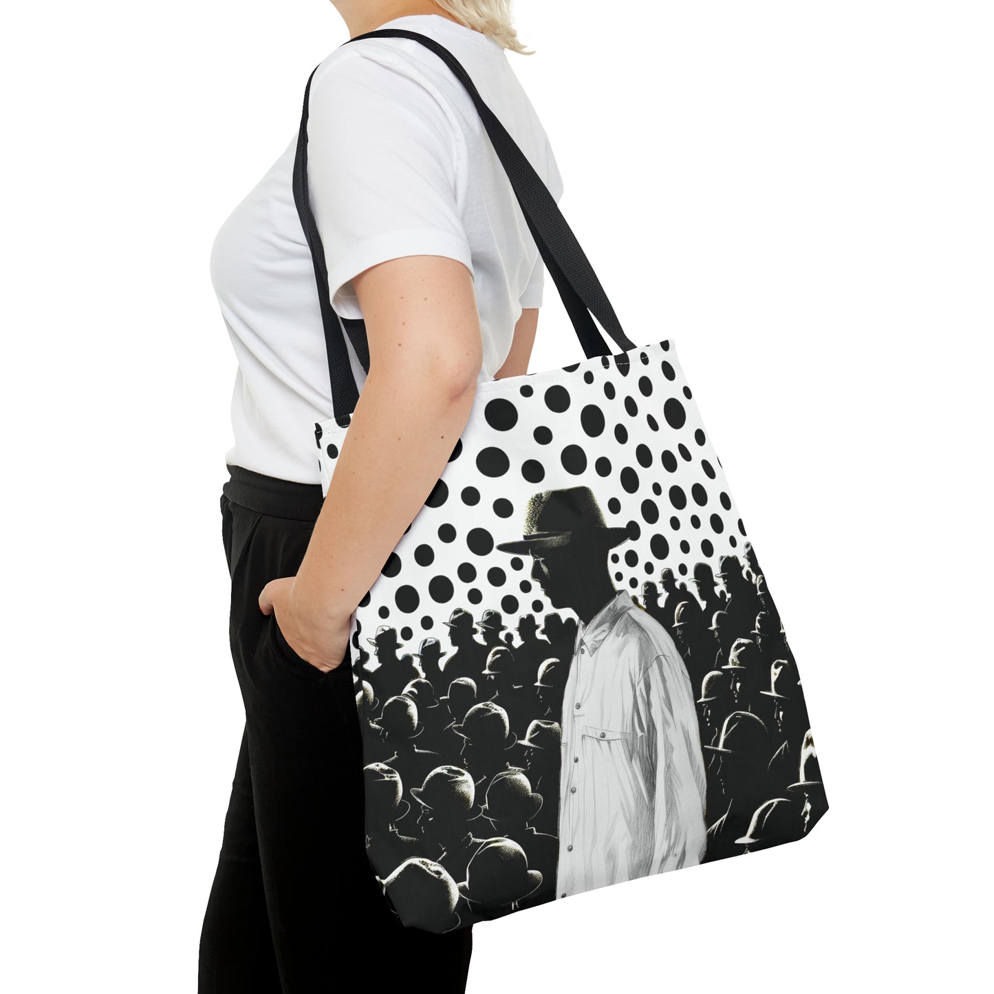 Stand up stand out black & white print Tote Bag in 3 sizes