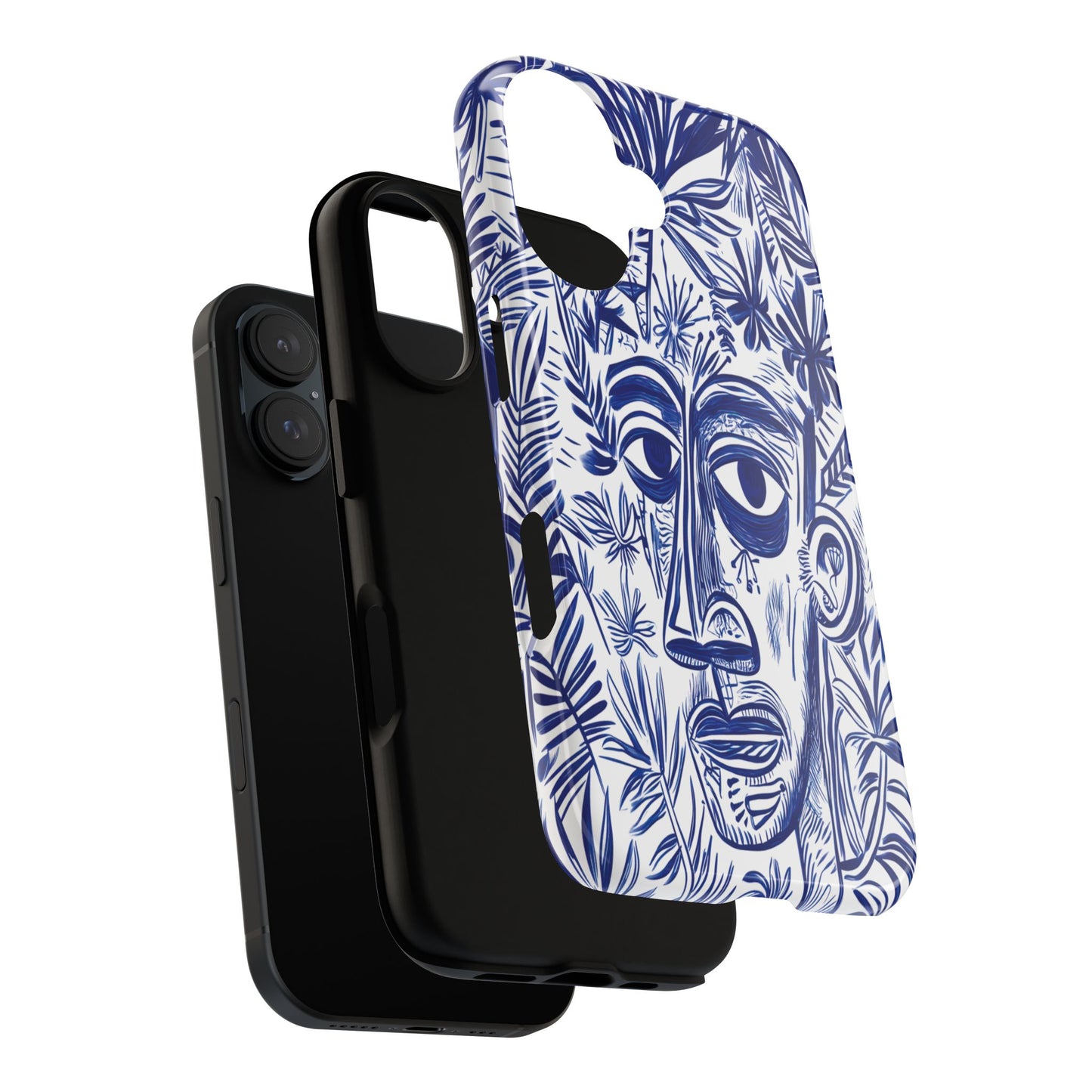 Phone Case - Abstract Nature with a Man's Face Design