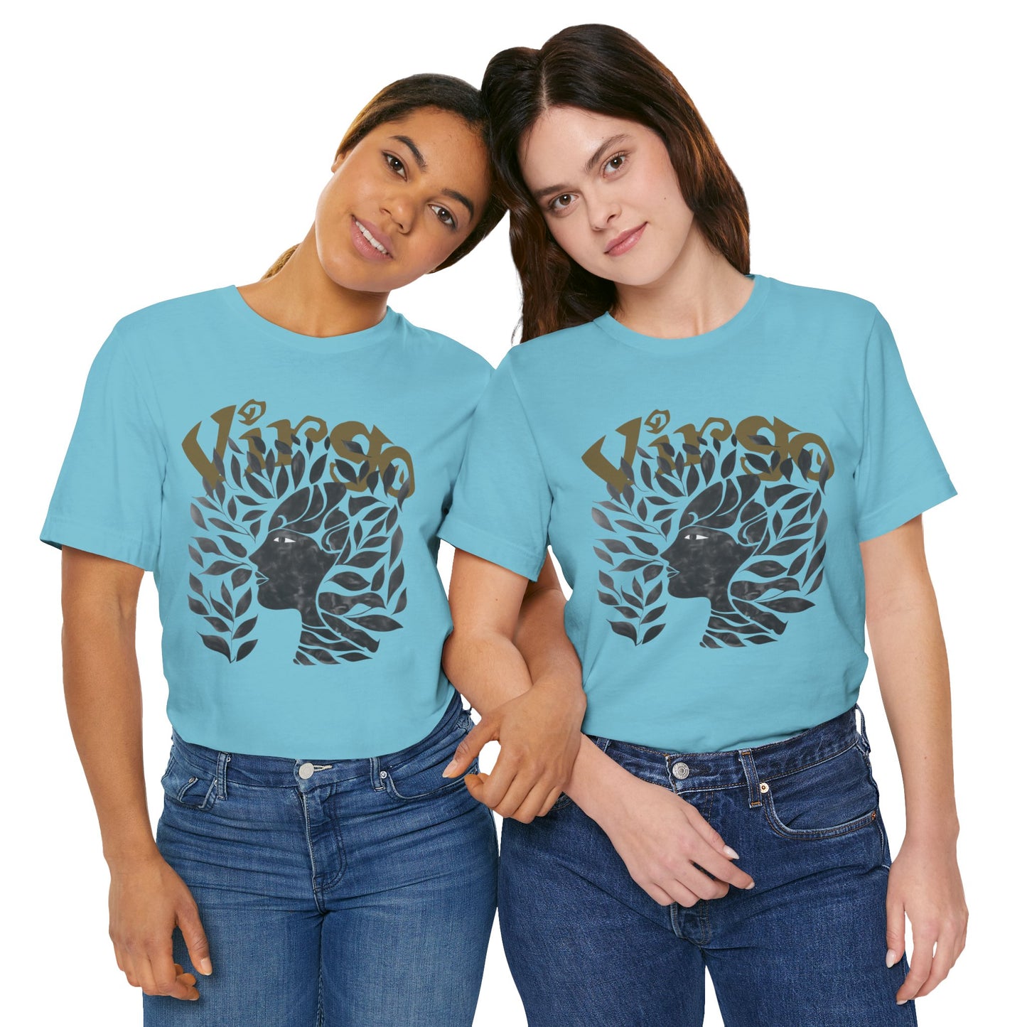 Virgo Black graphic Unisex Jersey Short Sleeve Tee
