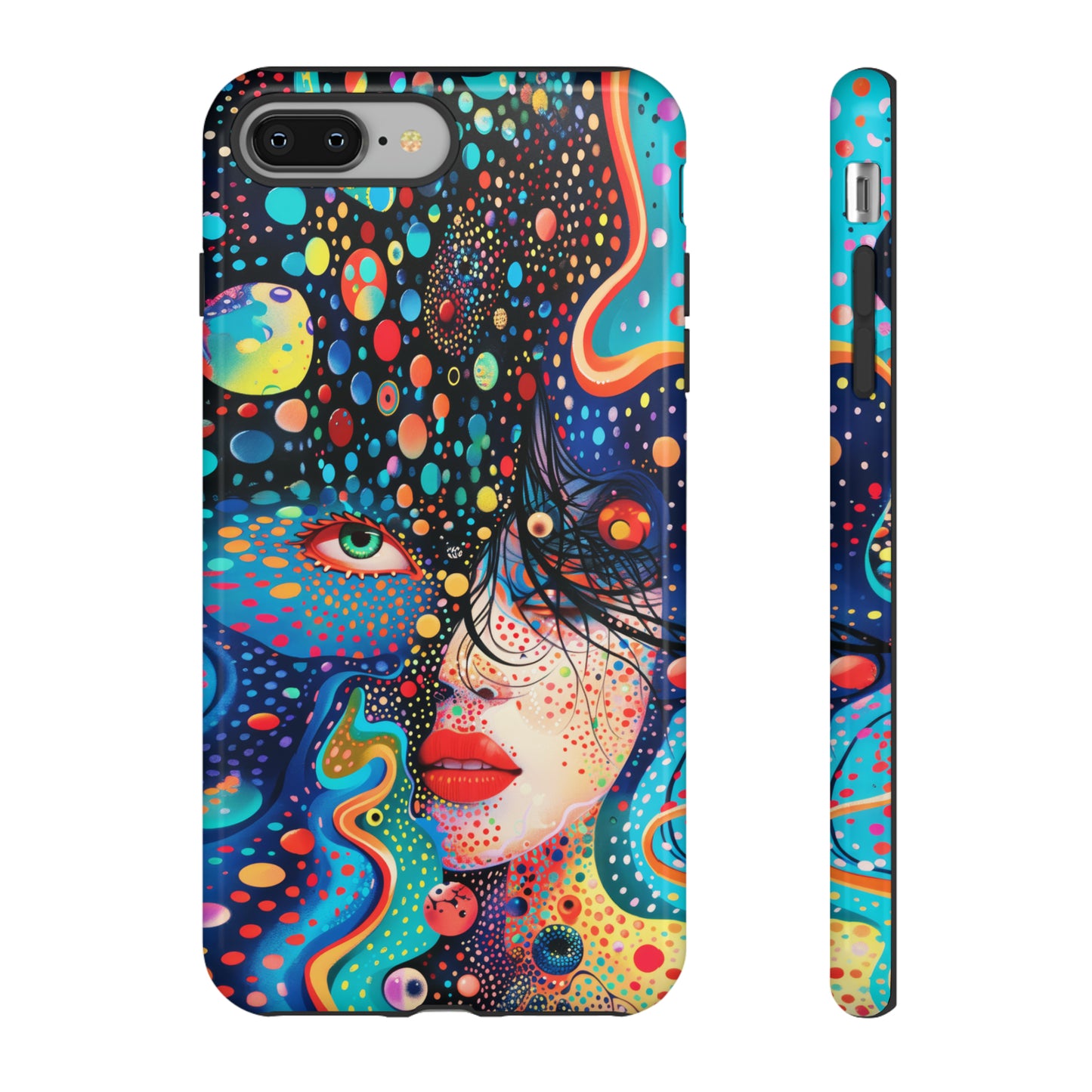 Phone Case, dream in color, Artistic design, Tough Case, Colorful whimsical flower design, iPhone 15, 14, 13, 12, 11, Samsung, Pixel
