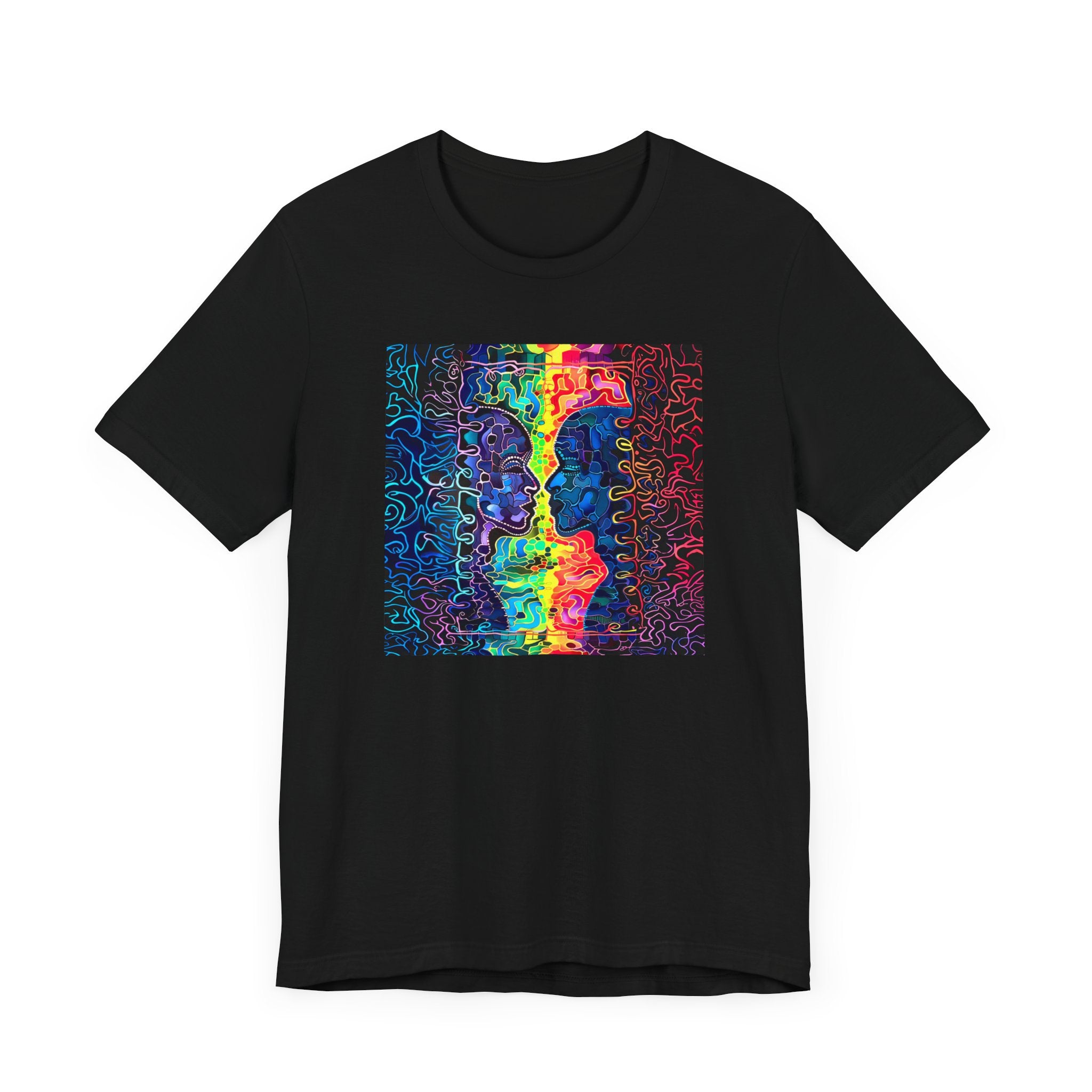 Rainbow puzzel man Unisex Jersey Short Sleeve Tee