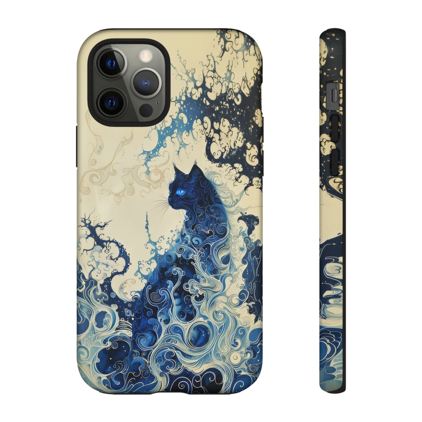 Black cat in smokeTough Cases