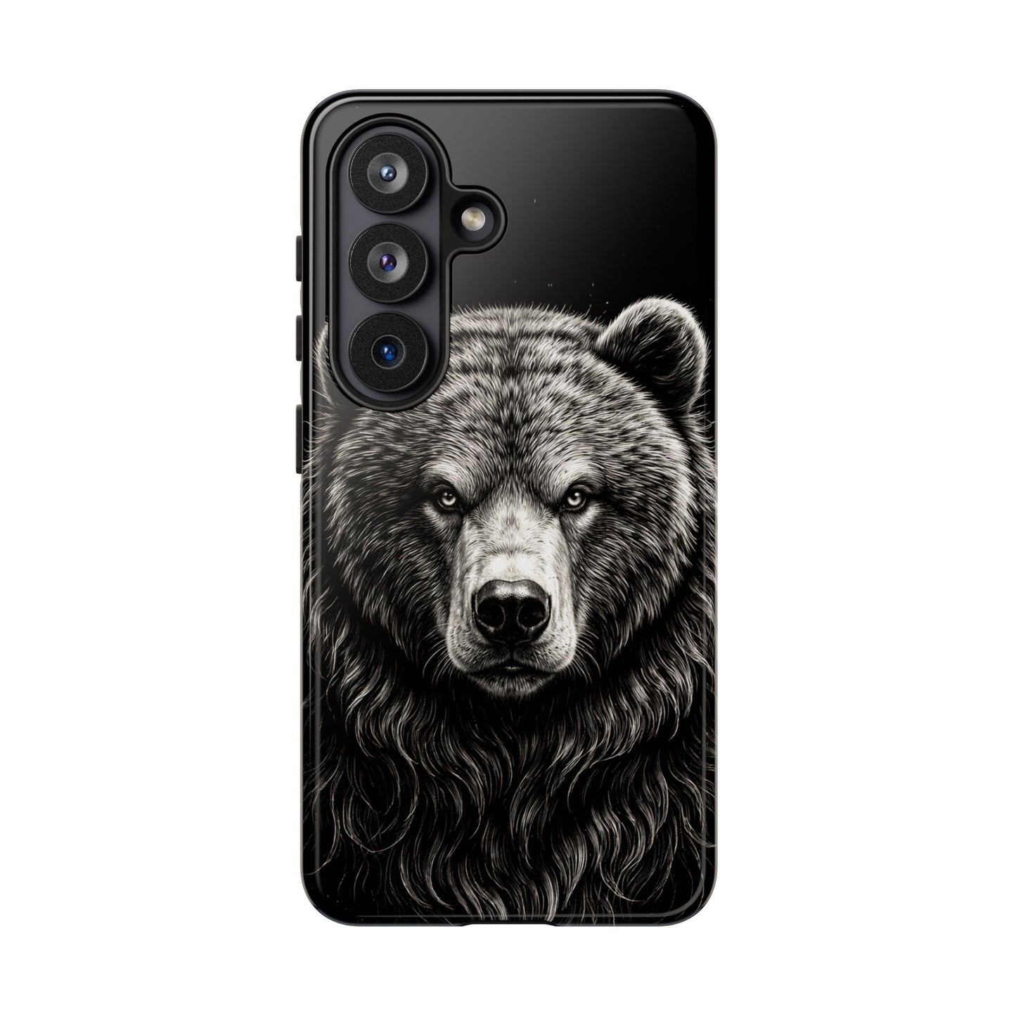 Sketch of a Bear Face Tough Phone Case – Rugged Wild Bear Phone Cover