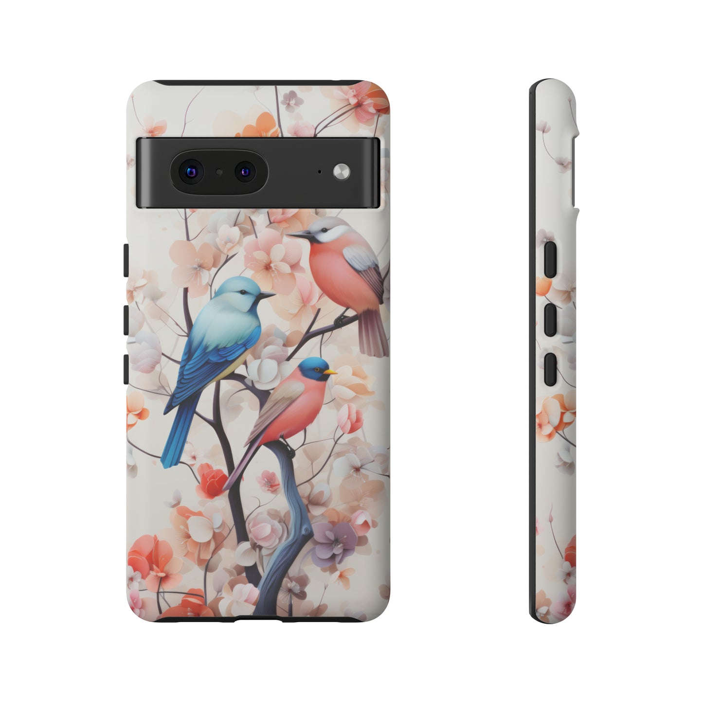 Three birds on a branch water color Tough Cases