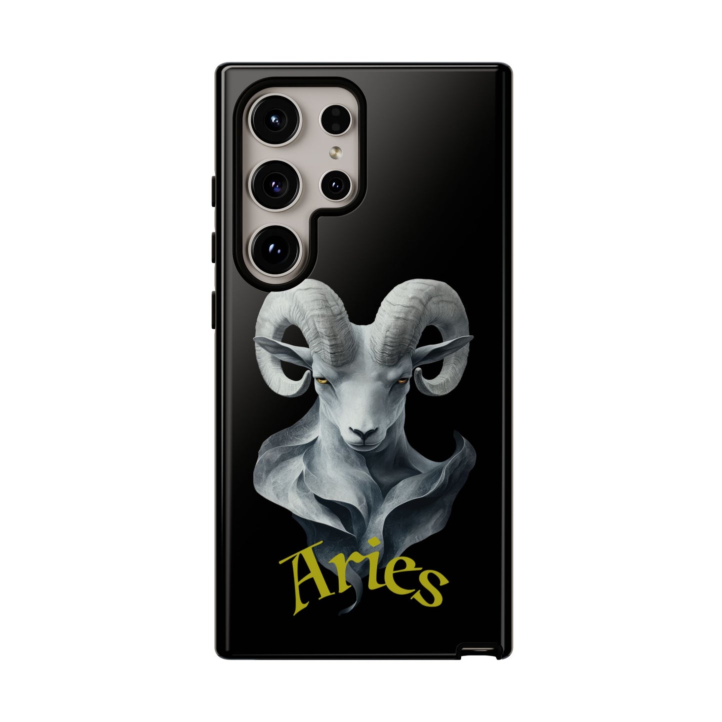 Aries Tough Phone Cases, Artistic Zodiac Phone Cases, premium-quality cases for iPhone, Samsung Galaxy, and Google Pixel devices