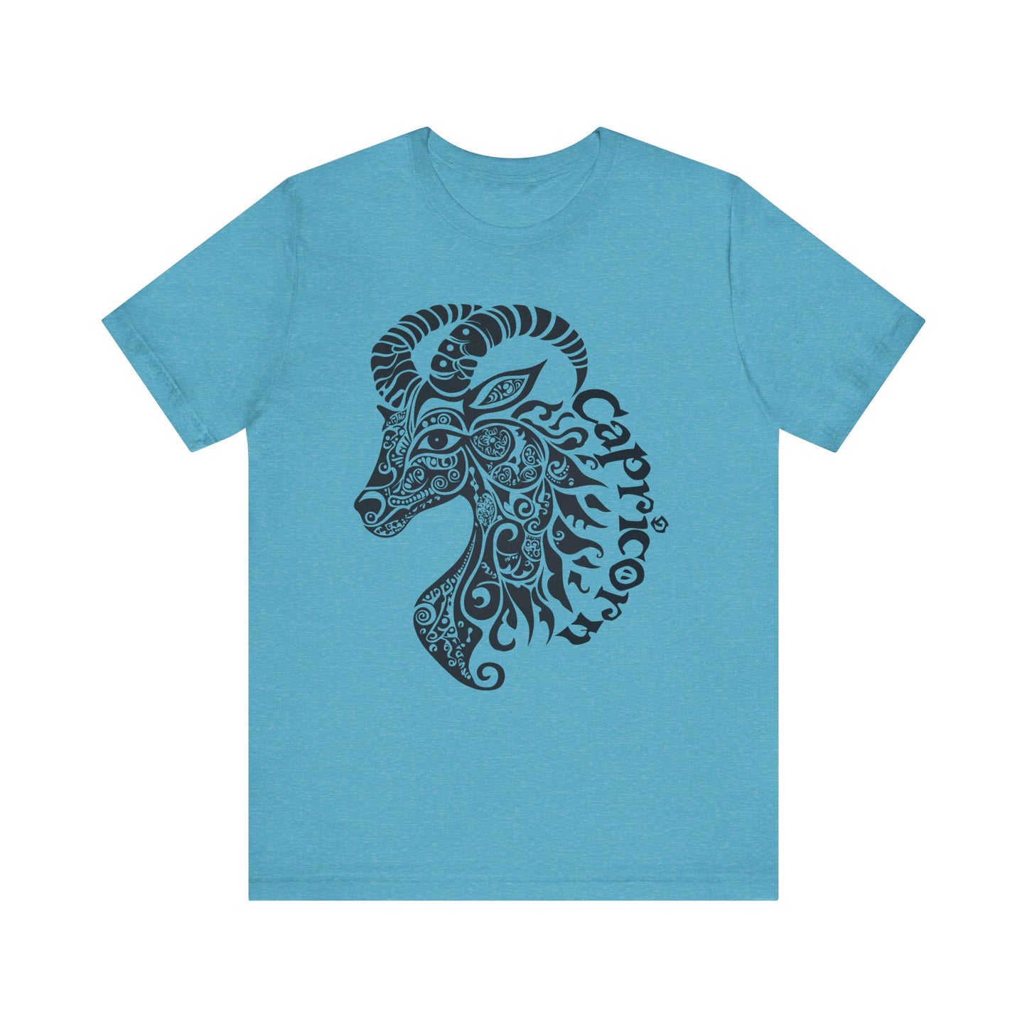 Capricorn with black graphic Unisex Jersey Short Sleeve Tee