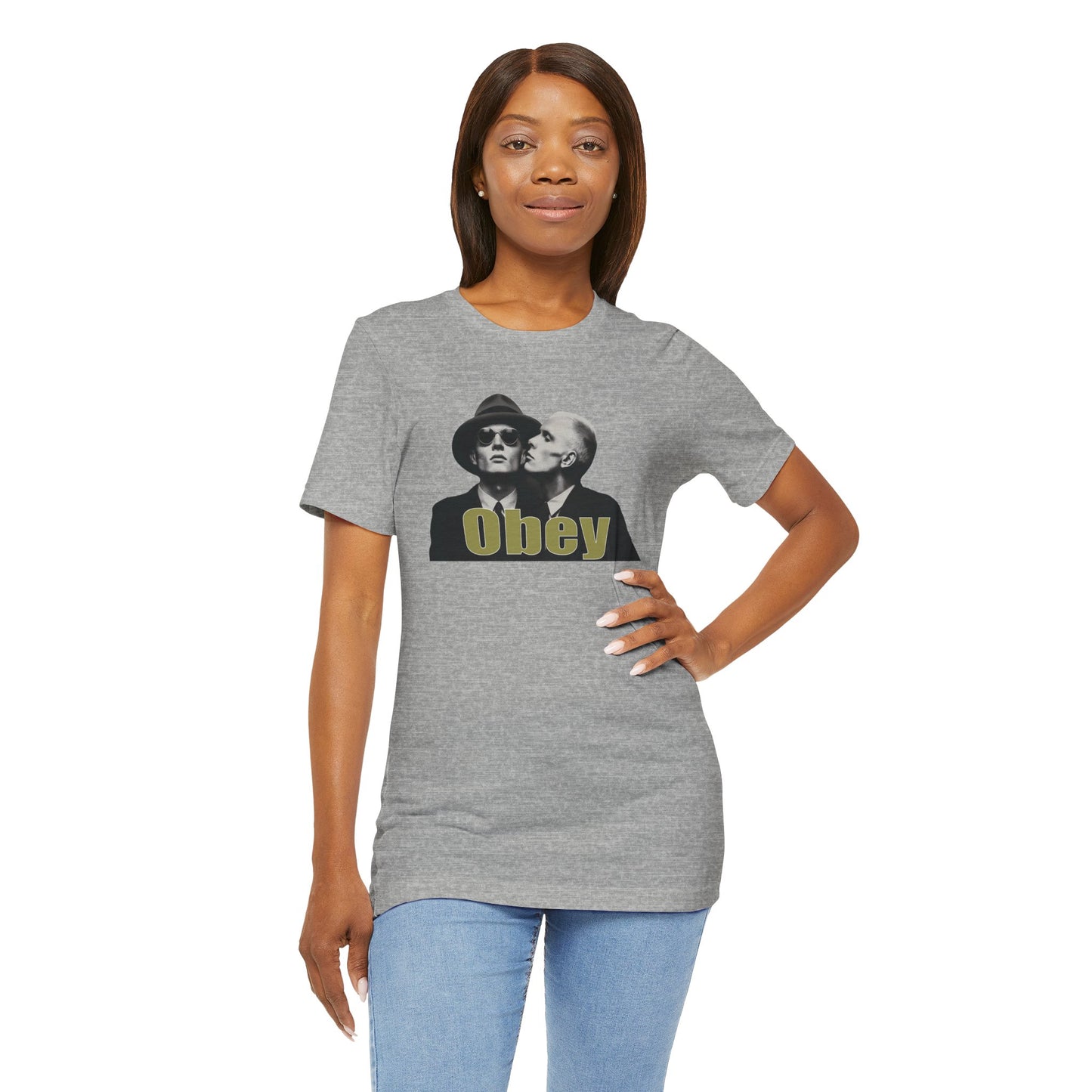 Obey Graphic Tee — Retro Provocative Streetwear T-Shirt, authority commentary shirt