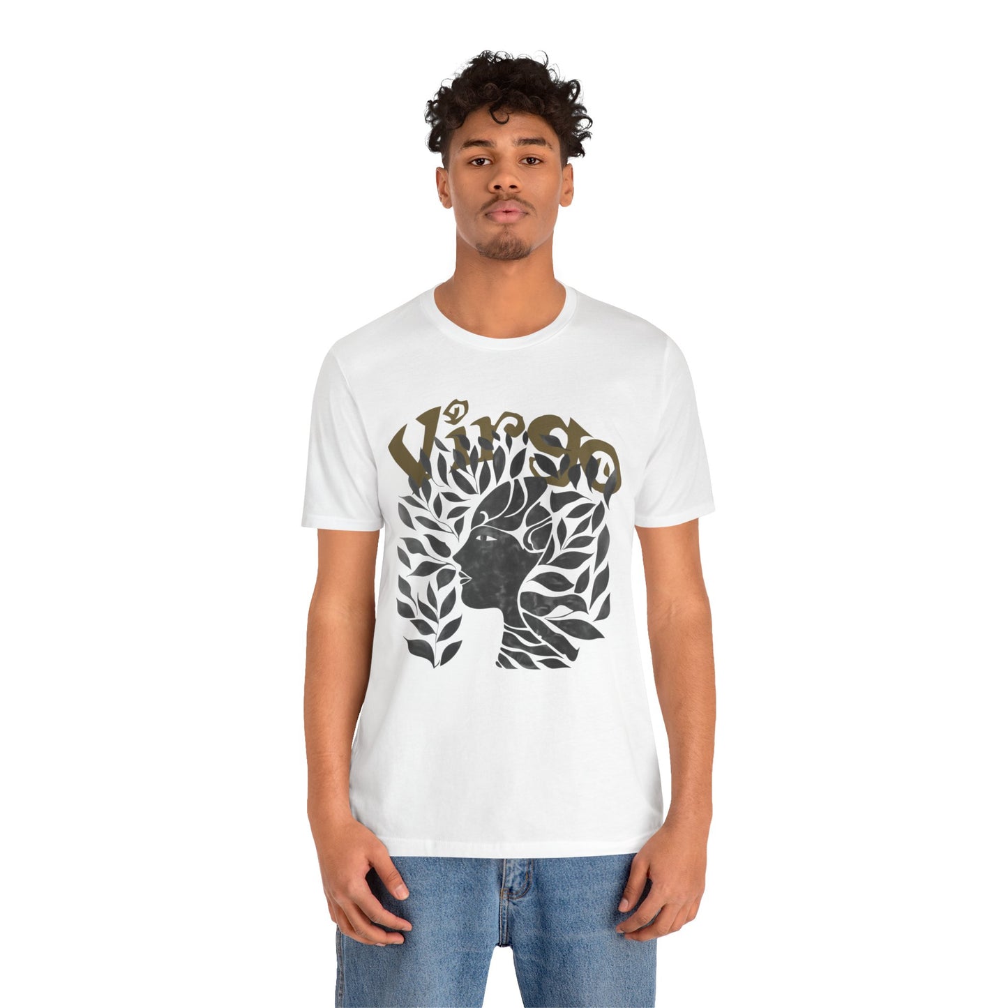 Virgo Black graphic Unisex Jersey Short Sleeve Tee
