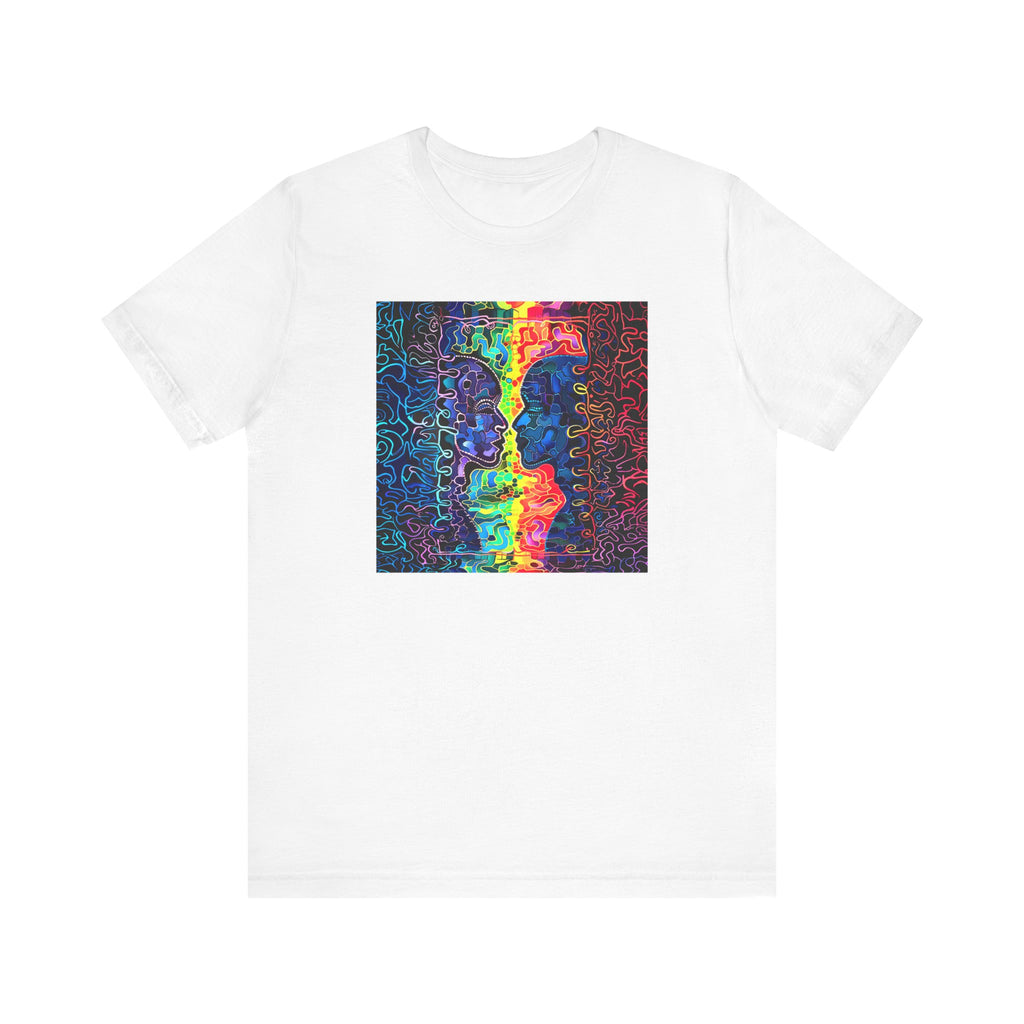 Rainbow puzzel man Unisex Jersey Short Sleeve Tee