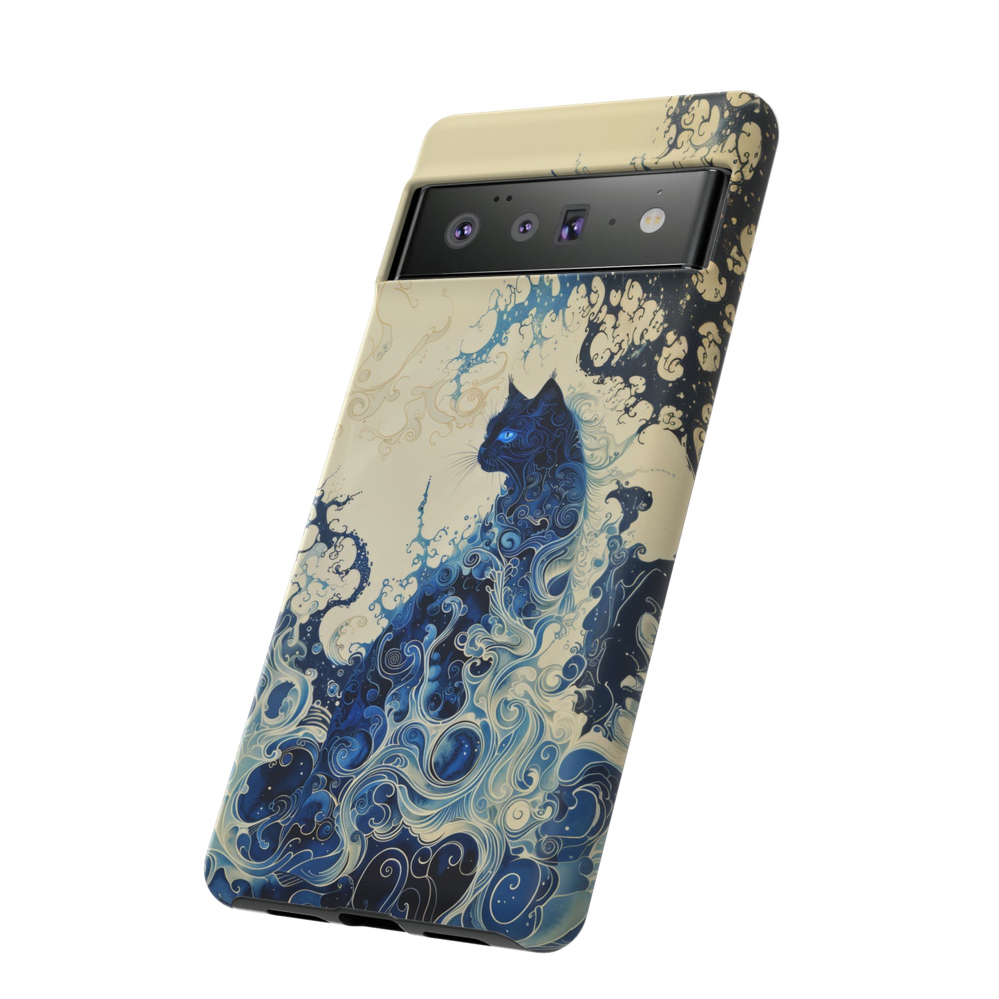 Black cat in smokeTough Cases