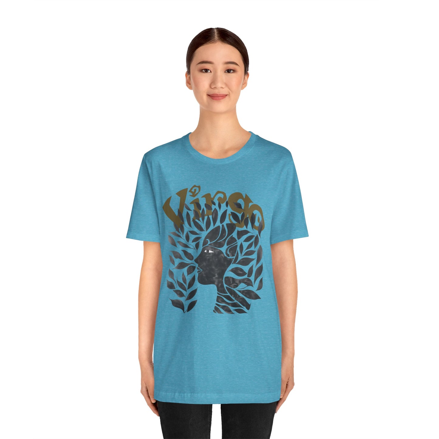 Virgo Black graphic Unisex Jersey Short Sleeve Tee