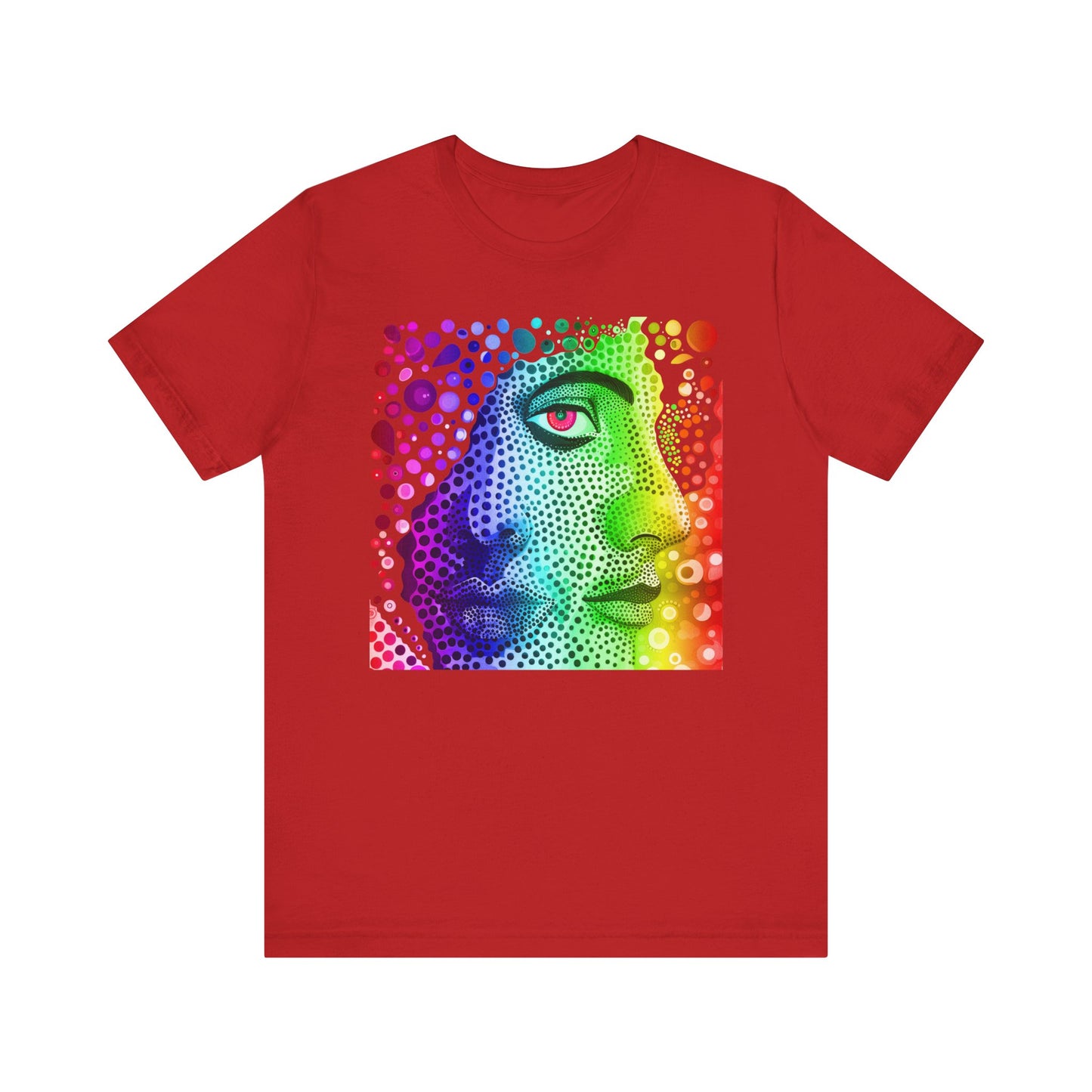 Two faced rainbow Unisex Jersey Short Sleeve Tee