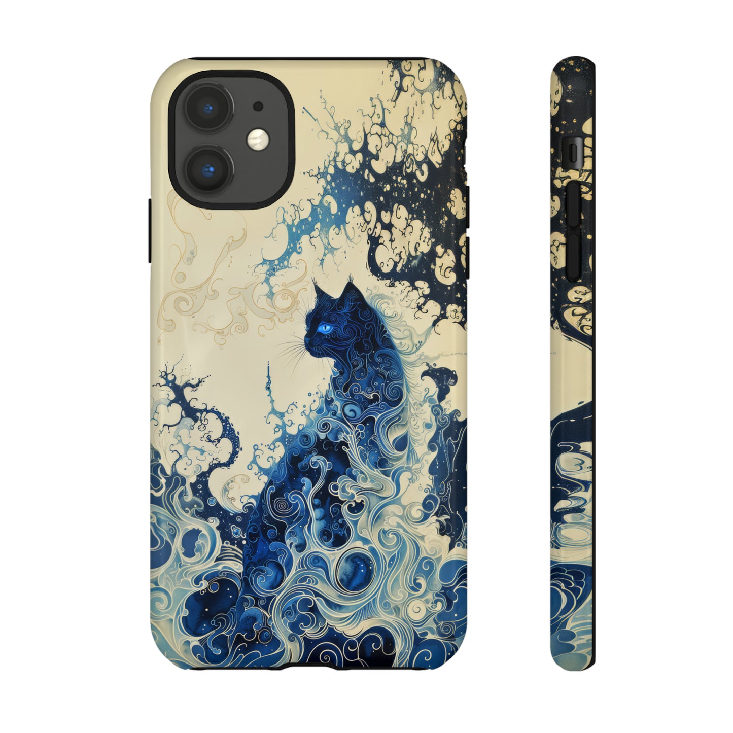 Black cat in smokeTough Cases