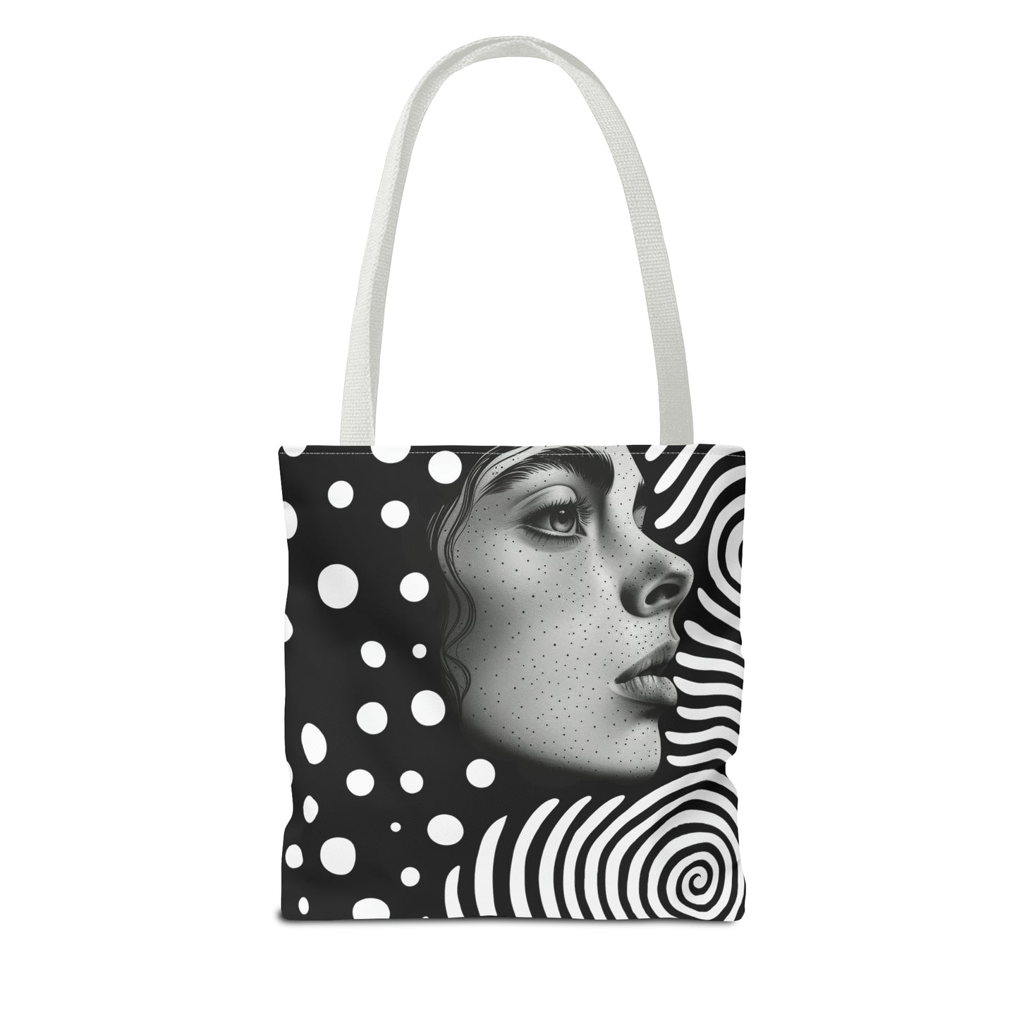 Black & white swirl Tote Bag in 3 sizes
