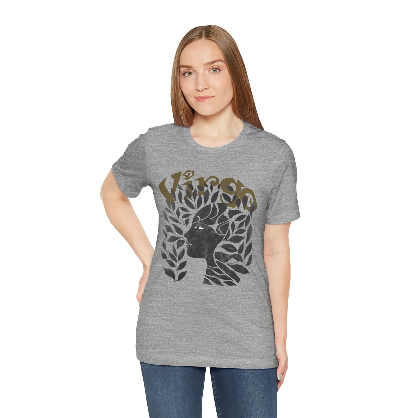 Virgo Black graphic Unisex Jersey Short Sleeve Tee