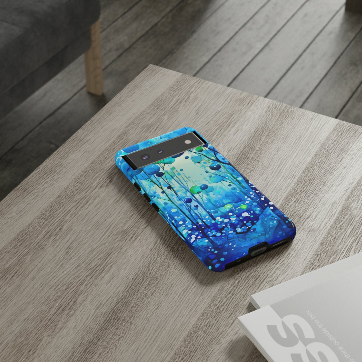 Blue fantasy forest Tough Cases
