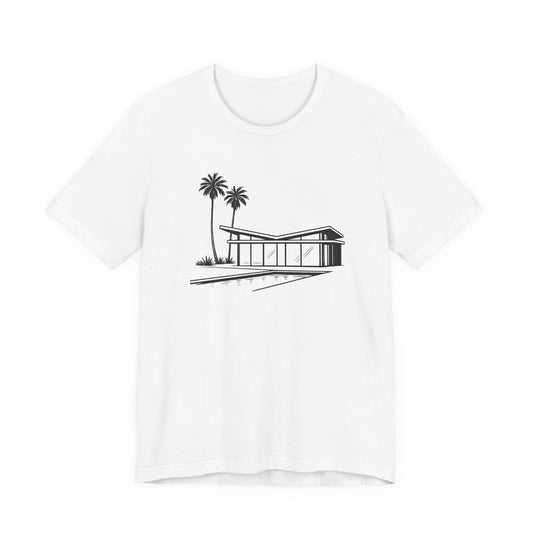 Mid-Century Modern House Tee Mid Century Icons series— Palm Tree Architectural Graphic Shirt, Mid Century modern, Palm Springs