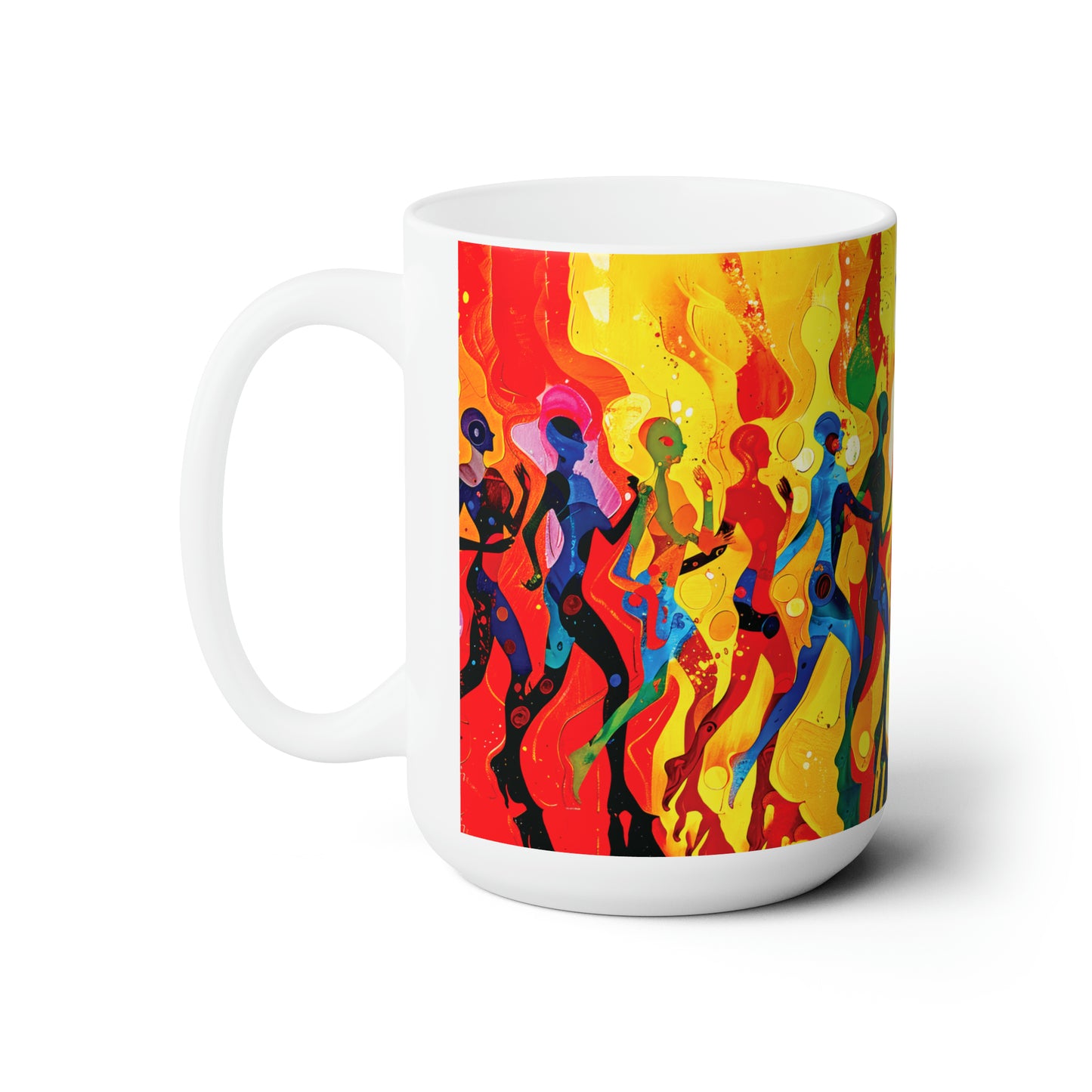 Colorful abstract runners Ceramic Mug 15oz