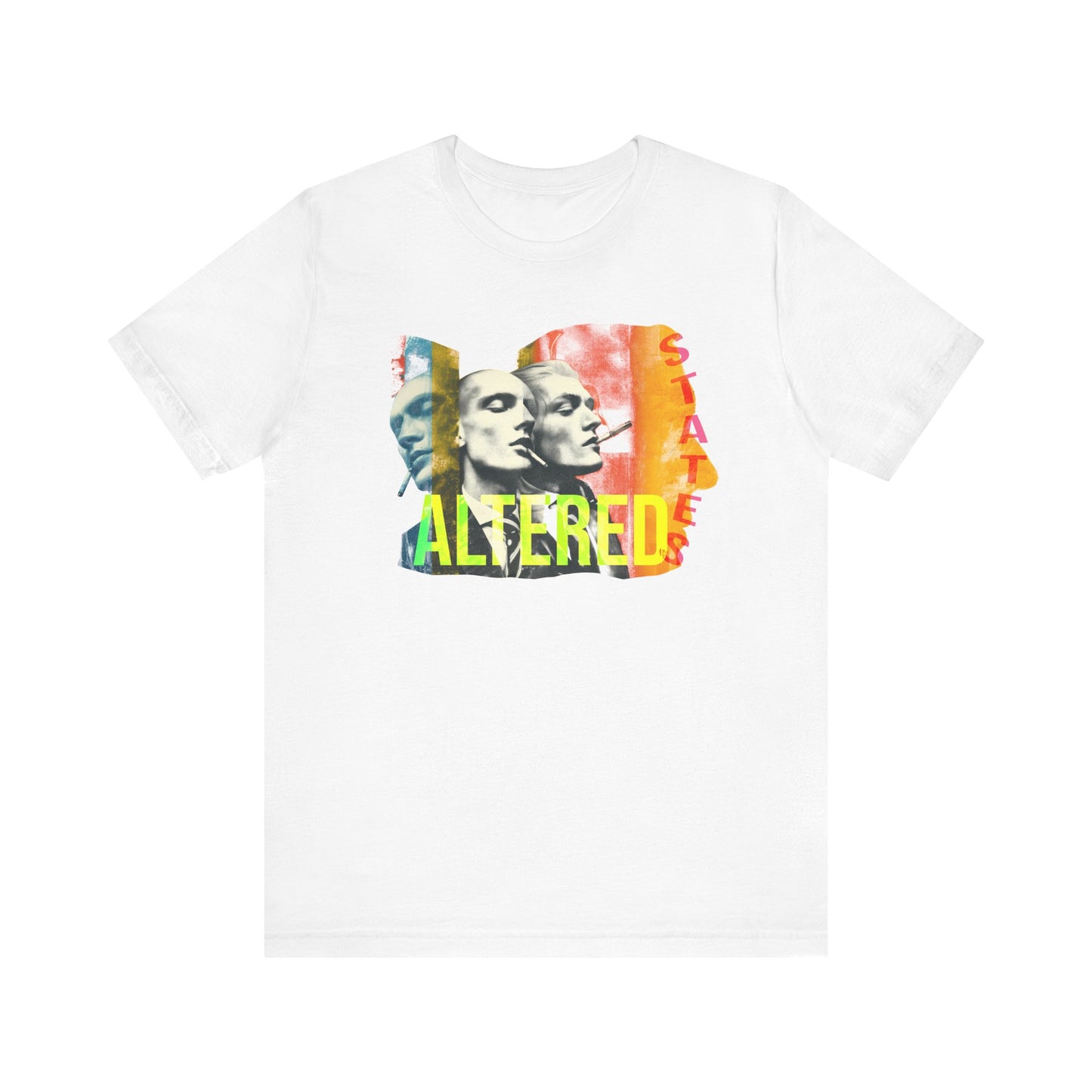 Altered Faces Graphic Tee — Retro Pop Art Psychedelic T-Shirt, Streetwear