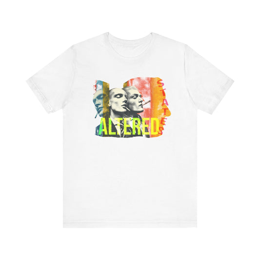 Altered Faces Graphic Tee — Retro Pop Art Psychedelic T-Shirt, Streetwear