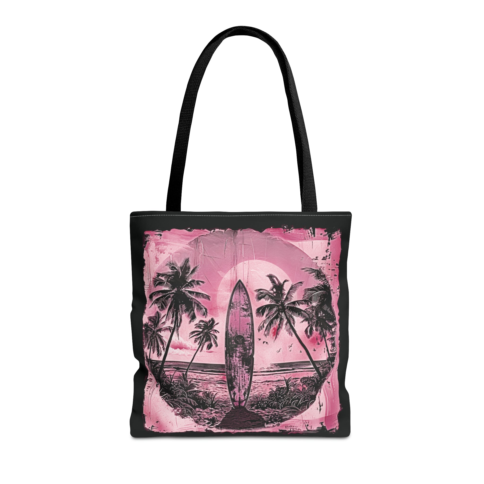 Pink Vintage surfboard Tote Bag (AOP)