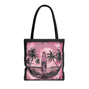 Pink Vintage surfboard Tote Bag (AOP)