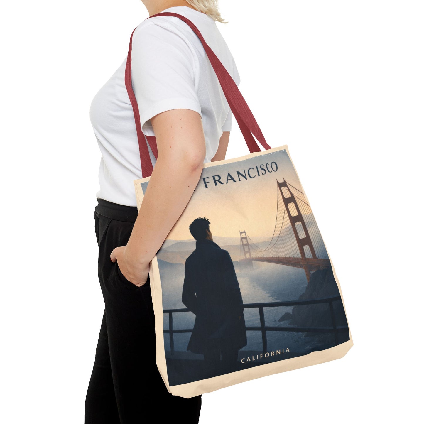 San Francisco Golden Gate Vintage Travel Tote Bag — Scenic California Souvenir
