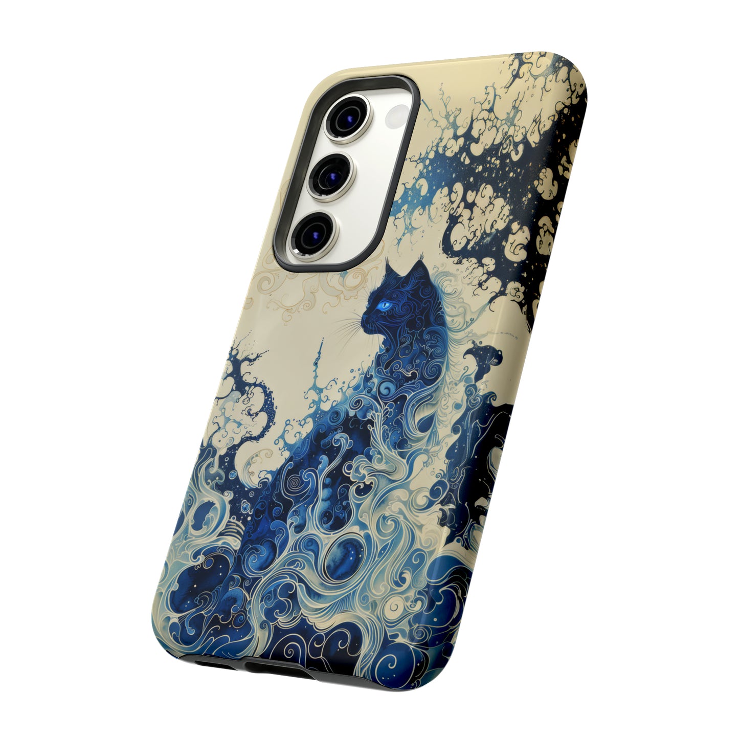 Black cat in smokeTough Cases