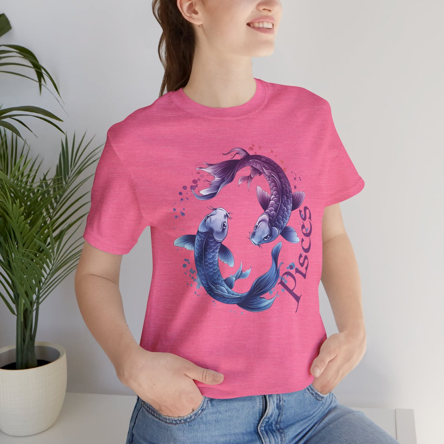 Pisces Artistic Zodiac Unisex Tee, Jersey Short Sleeve Tee, Your Perfect Everyday Favorite
