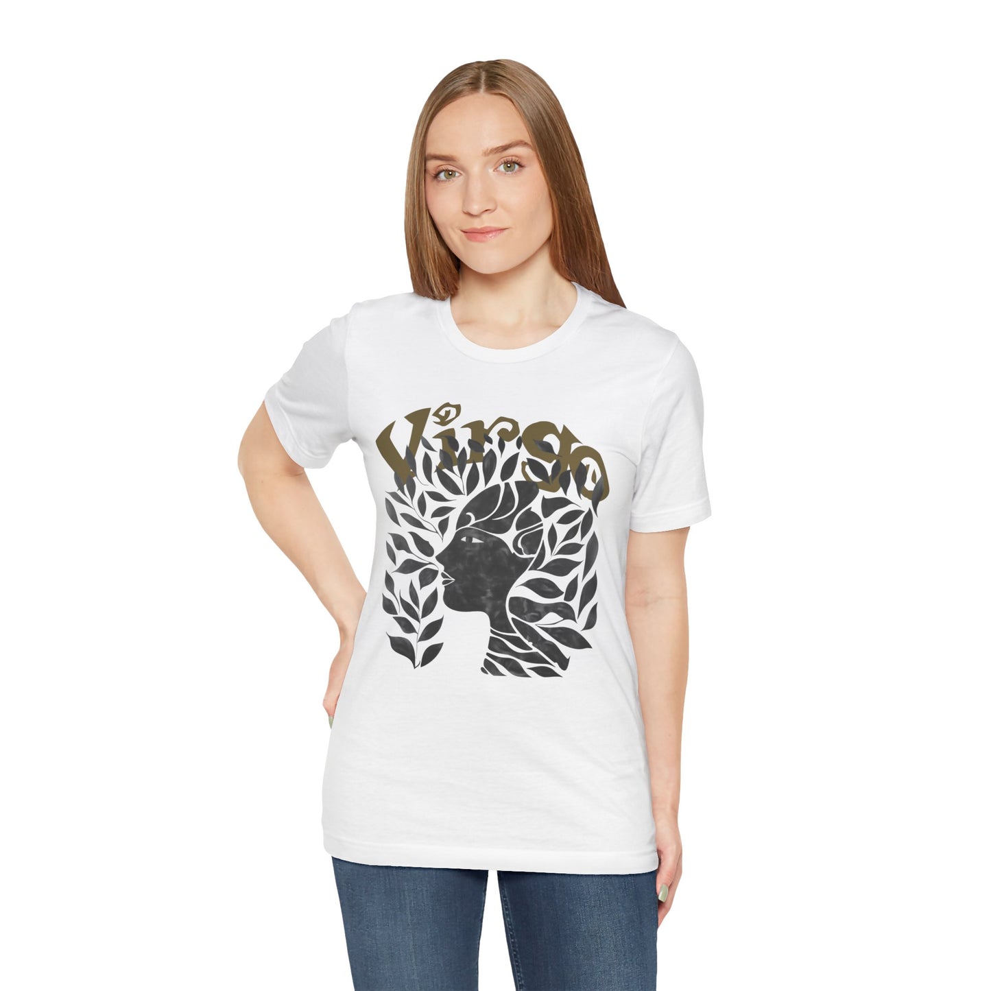 Virgo Black graphic Unisex Jersey Short Sleeve Tee