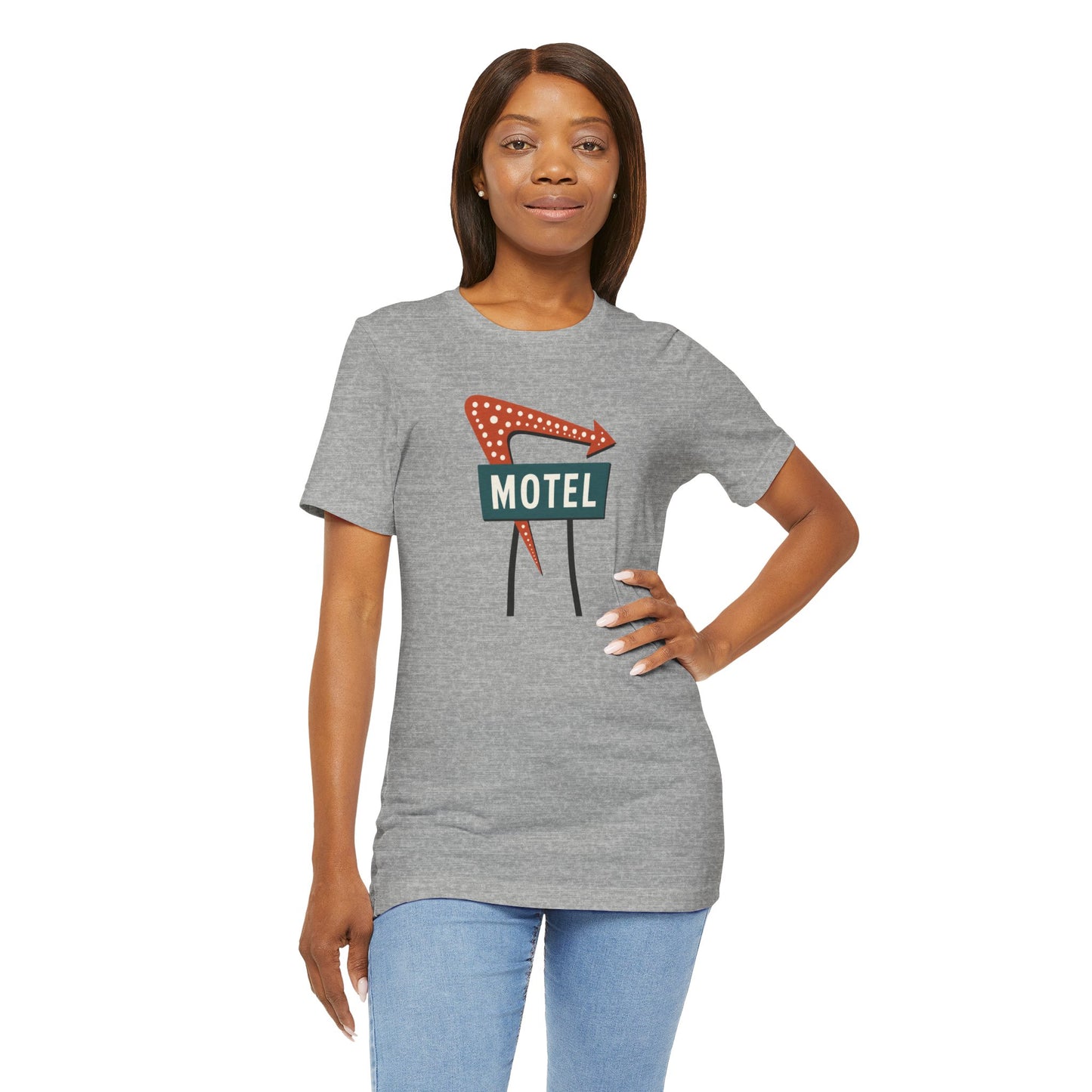 Midcentury Motel Neon Sign T‑Shirt — Retro Roadside Vintage Travel Tee