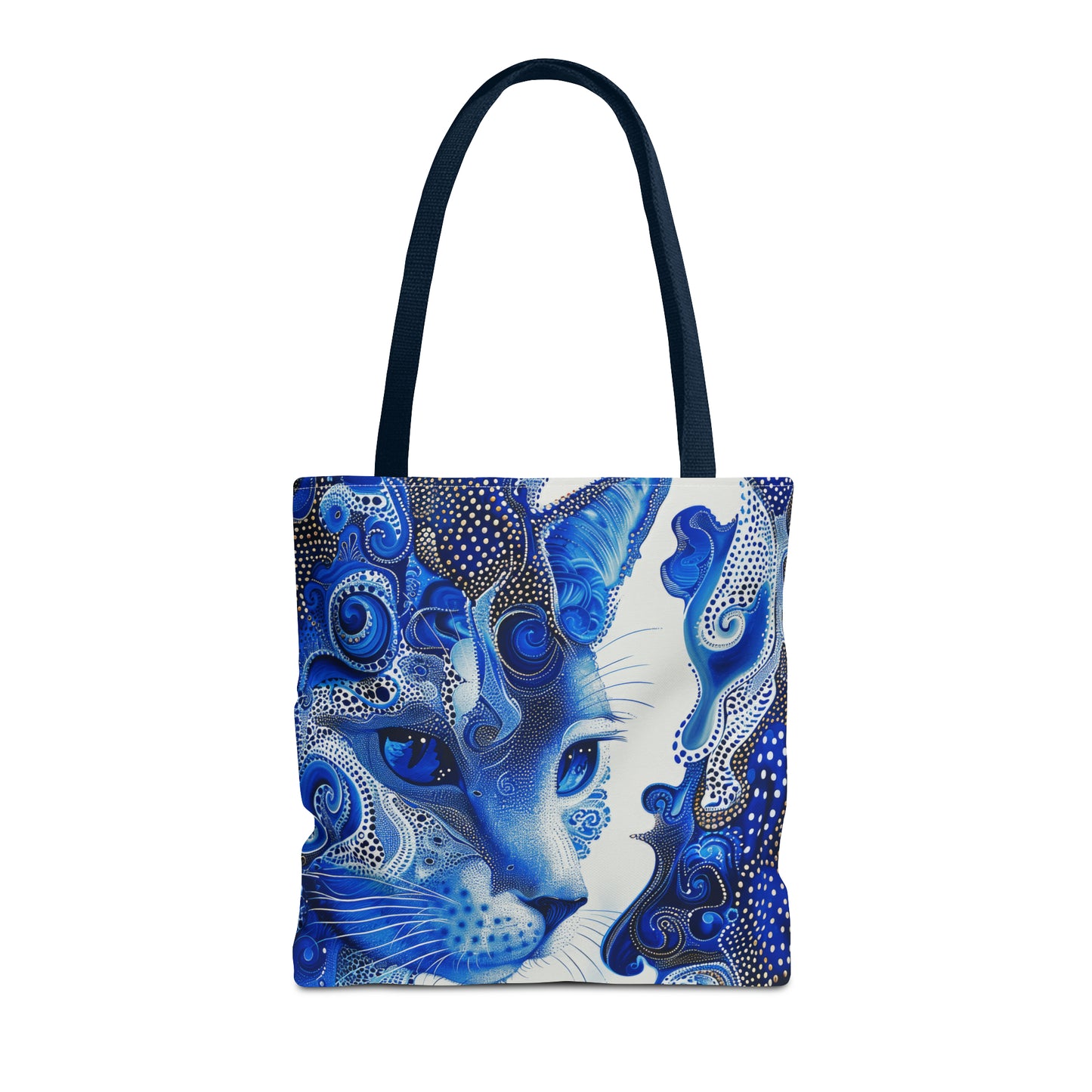 Blue Jewel Cat Tote Bag