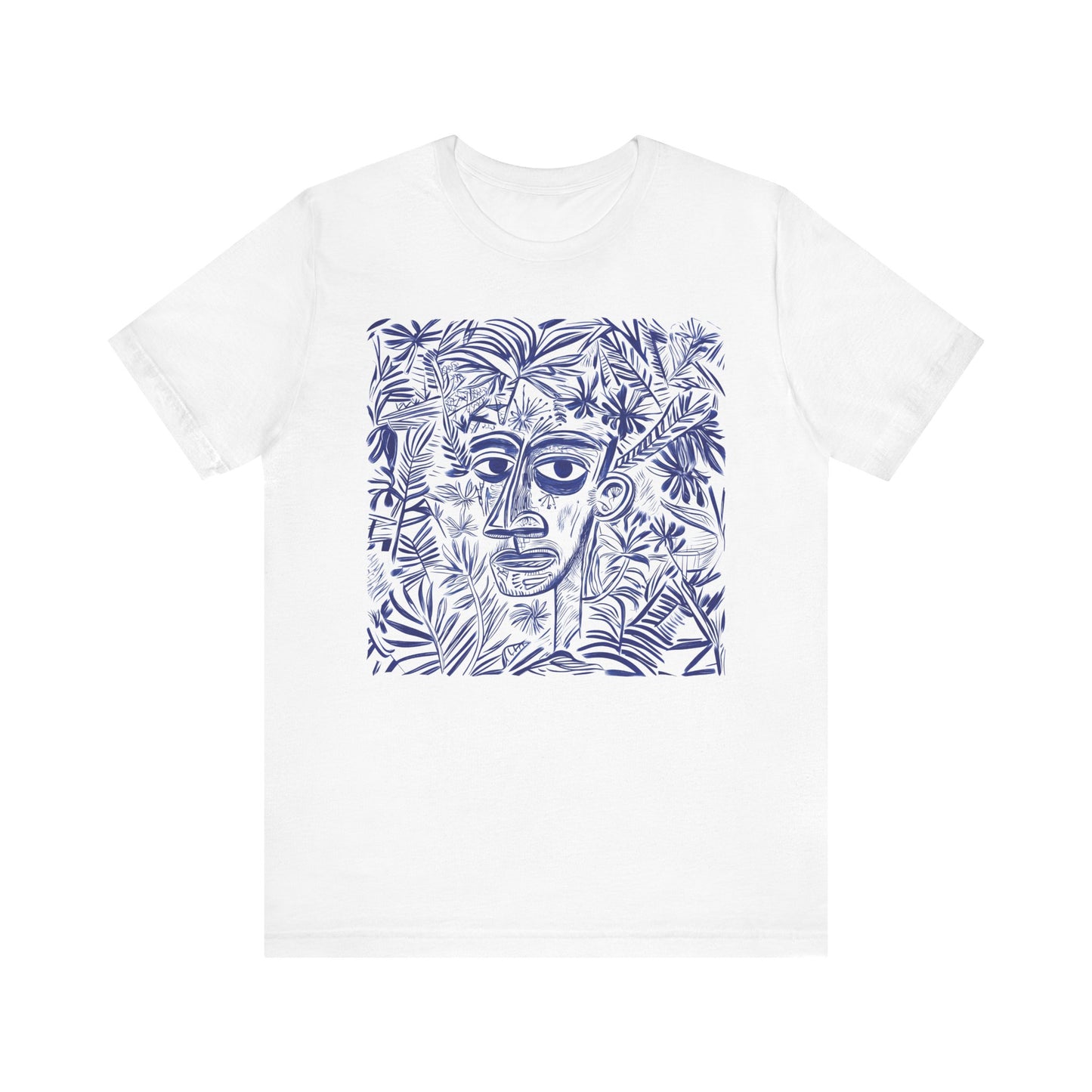 Botanical Face Art Unisex Tee – Nature-inspired Graphic T-Shirt for Eco-Conscious Style