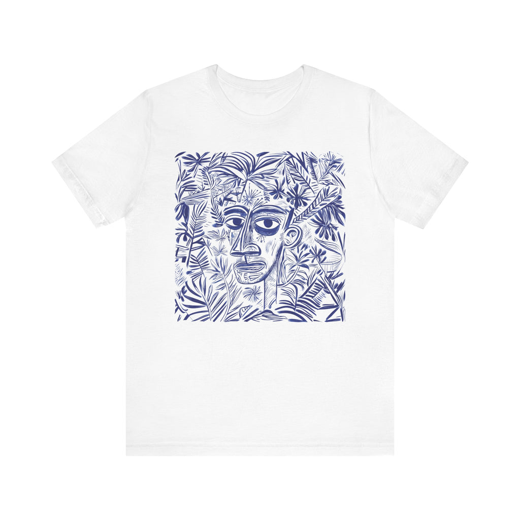 Botanical Face Art Unisex Tee – Nature-inspired Graphic T-Shirt for Eco-Conscious Style