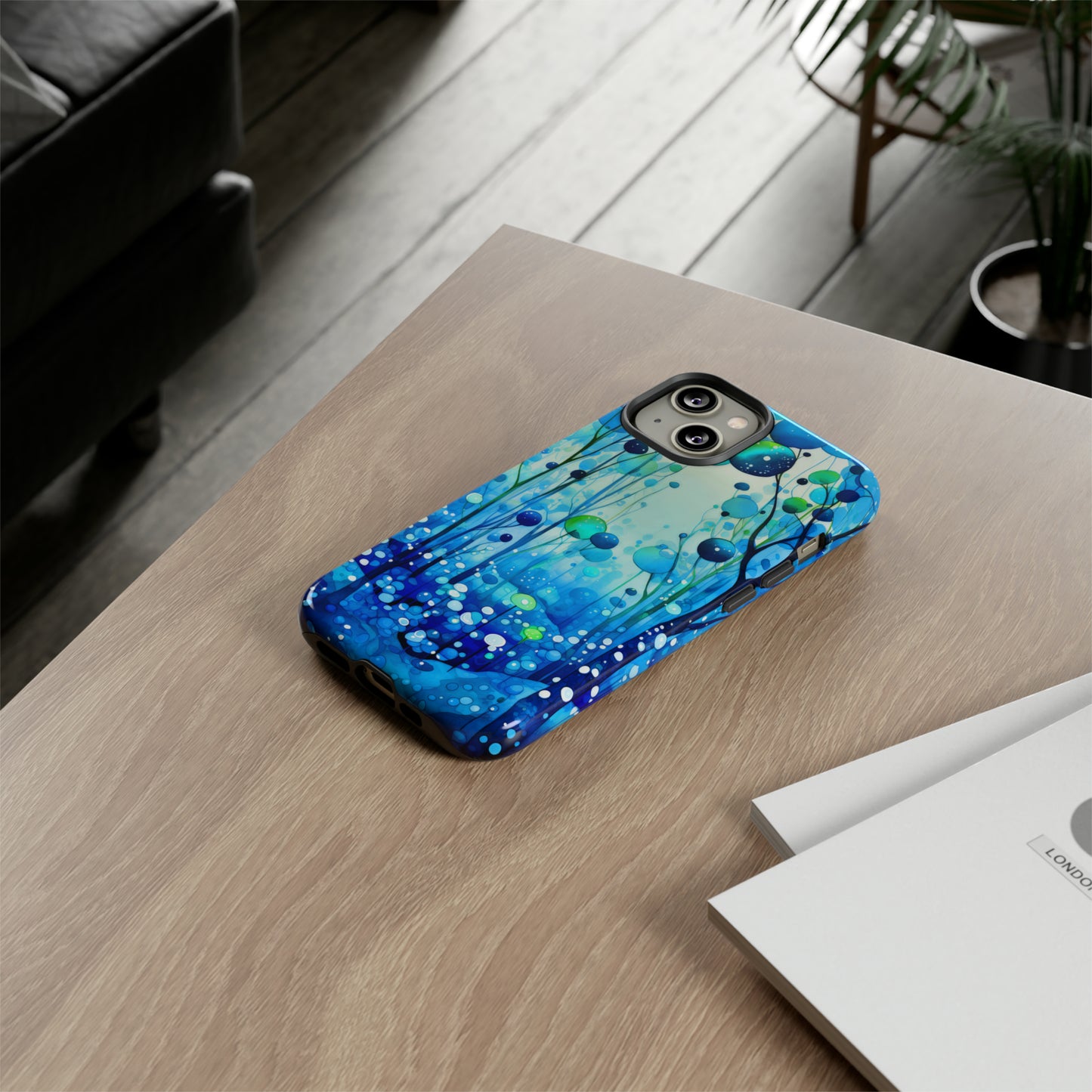 Blue fantasy forest Tough Cases