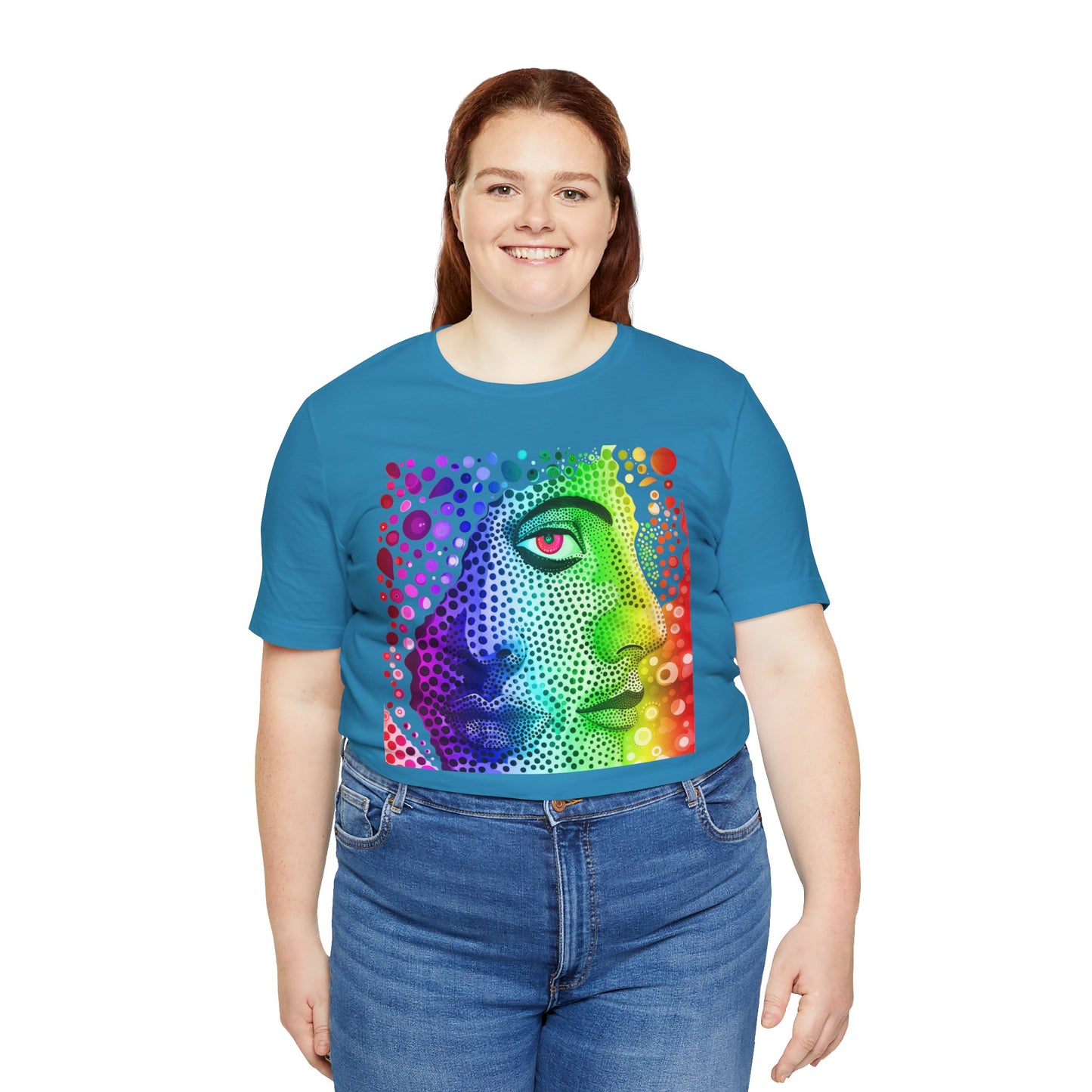 Two faced rainbow Unisex Jersey Short Sleeve Tee