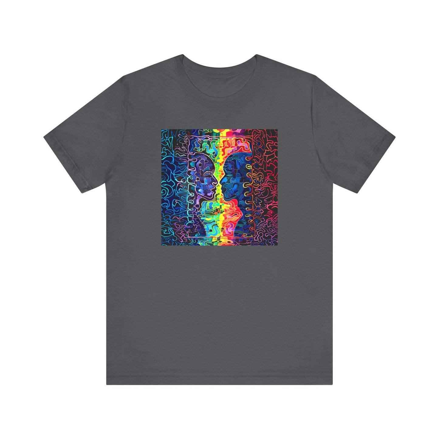 Rainbow puzzel man Unisex Jersey Short Sleeve Tee