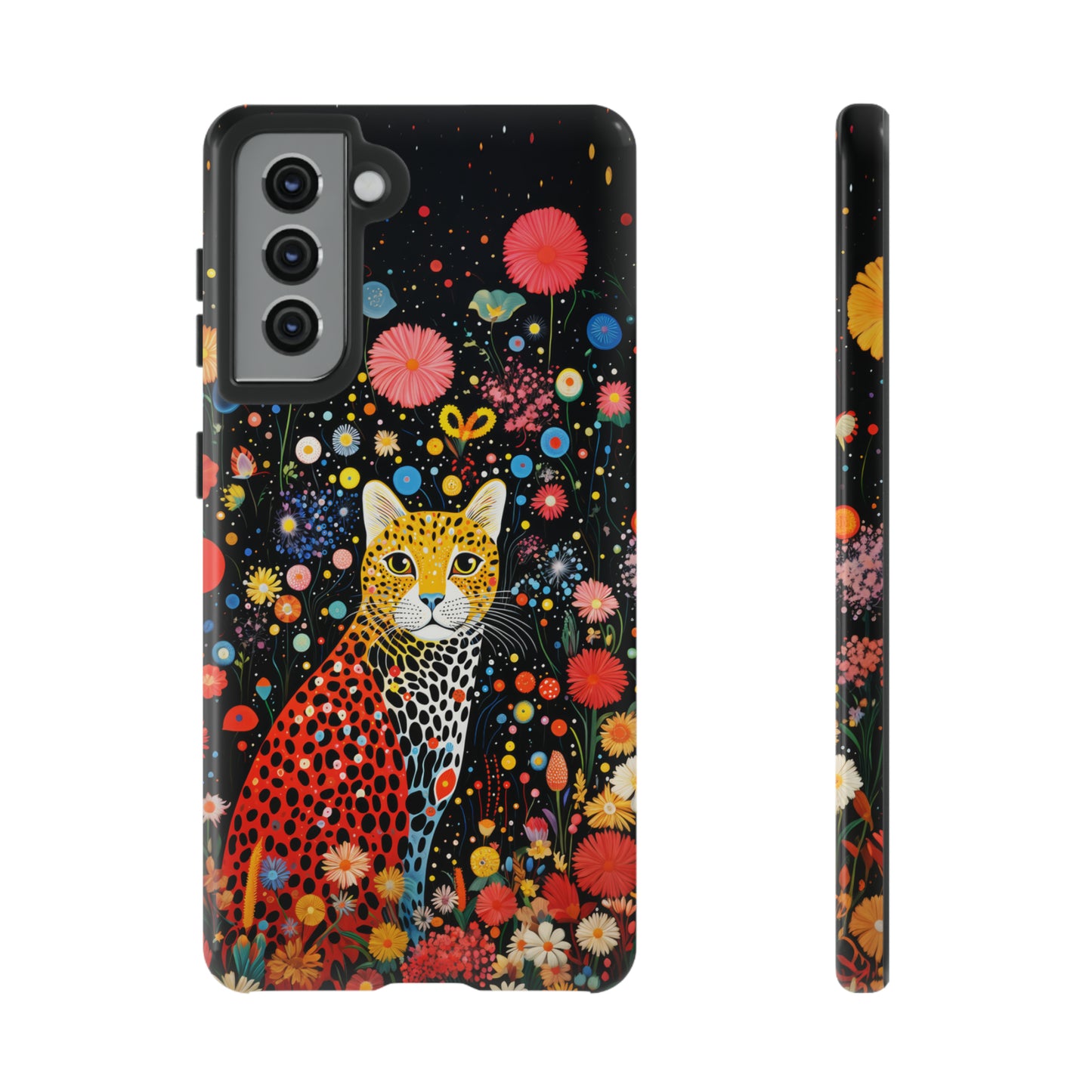 Cheetah in night flowers Tough Cases