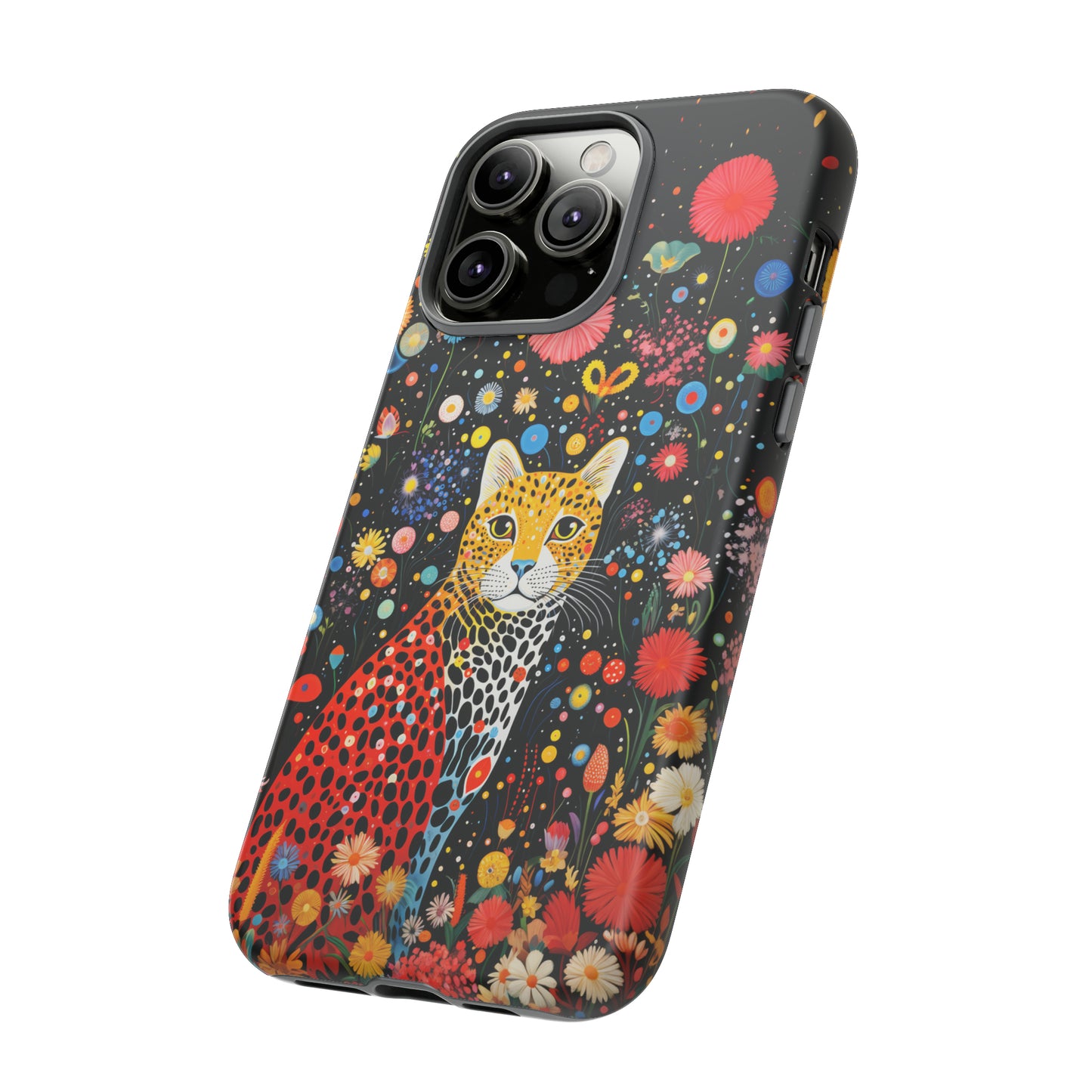 Cheetah in night flowers Tough Cases